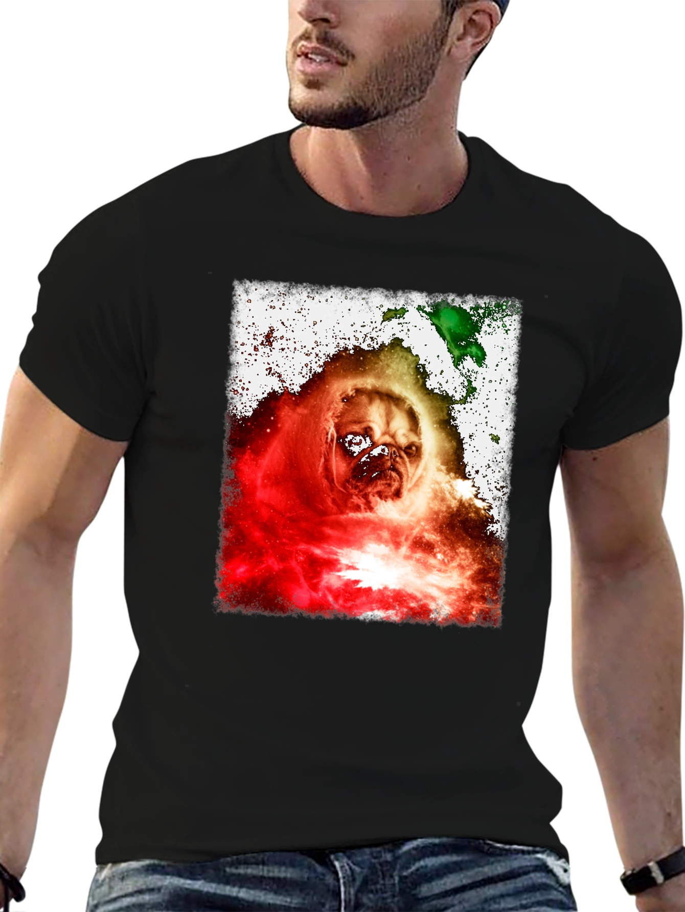 Galaxy Pug T-Shirt – Colorful Dog Lover Graphic Tee