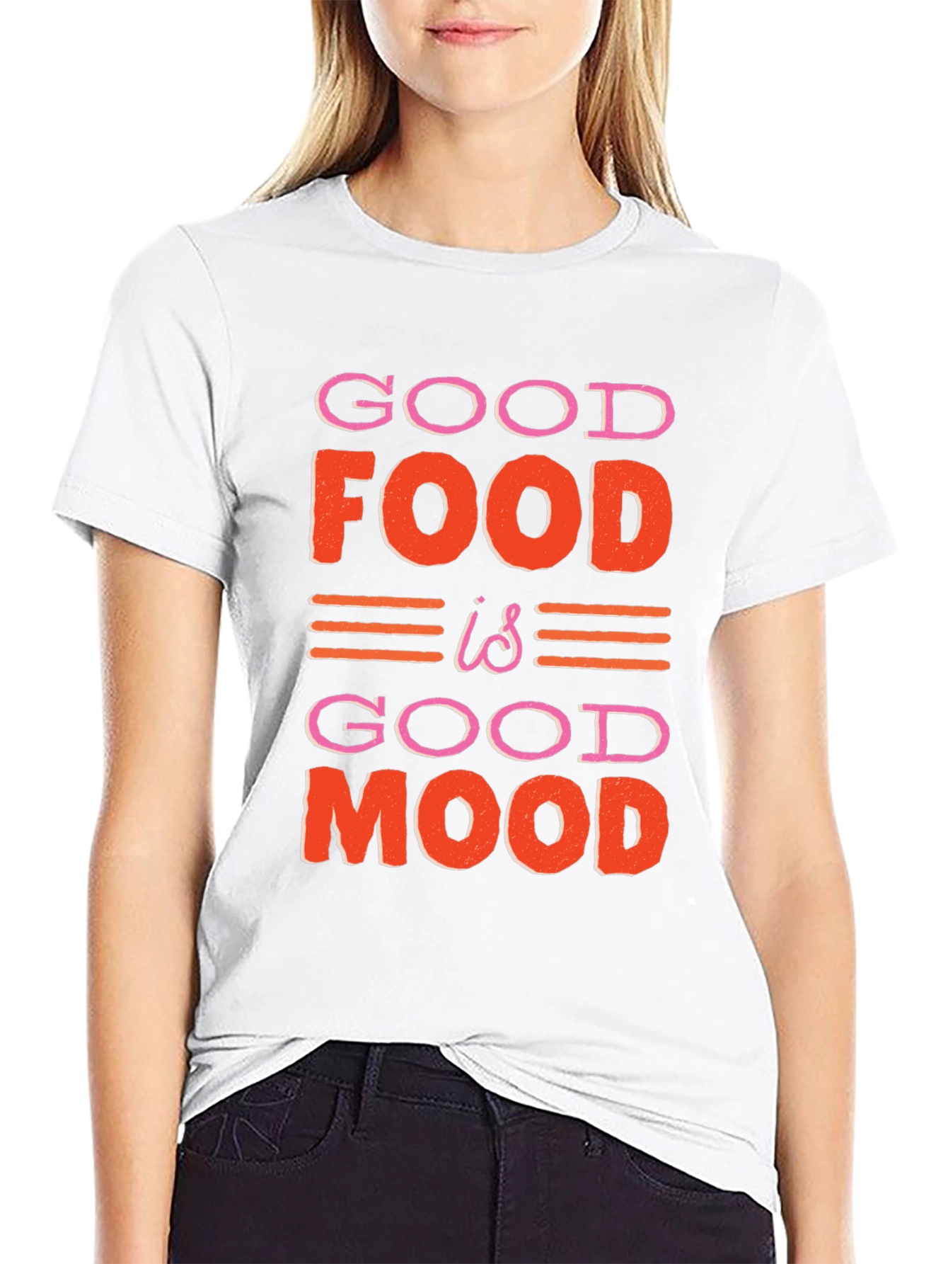 Good Food Good Mood Graphic T-Shirt