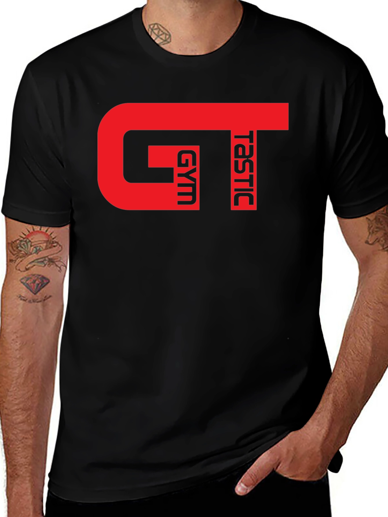 GT Gymtastic Black T-Shirt - Fitness Apparel