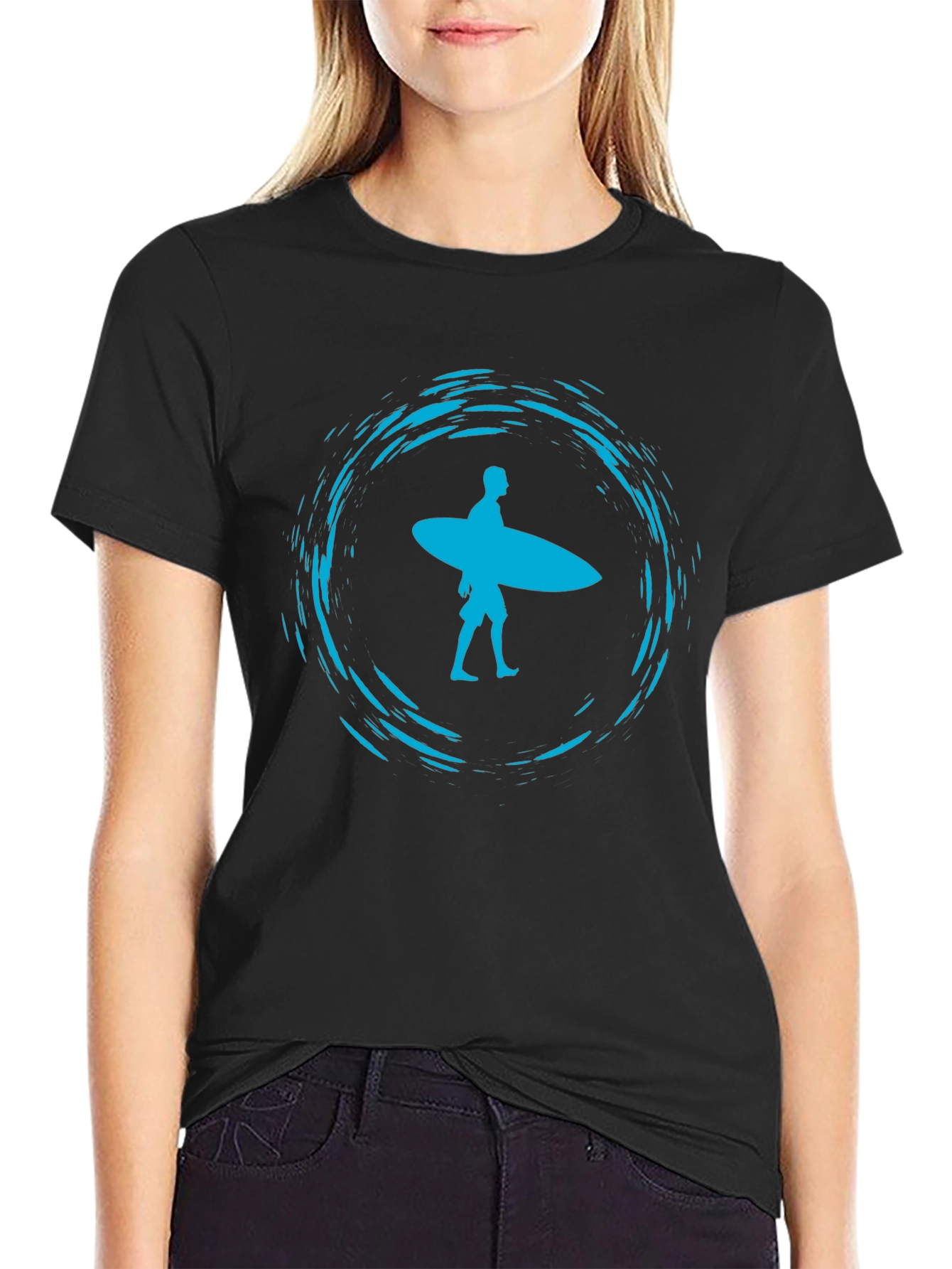 Surfer Silhouette Graphic Tee