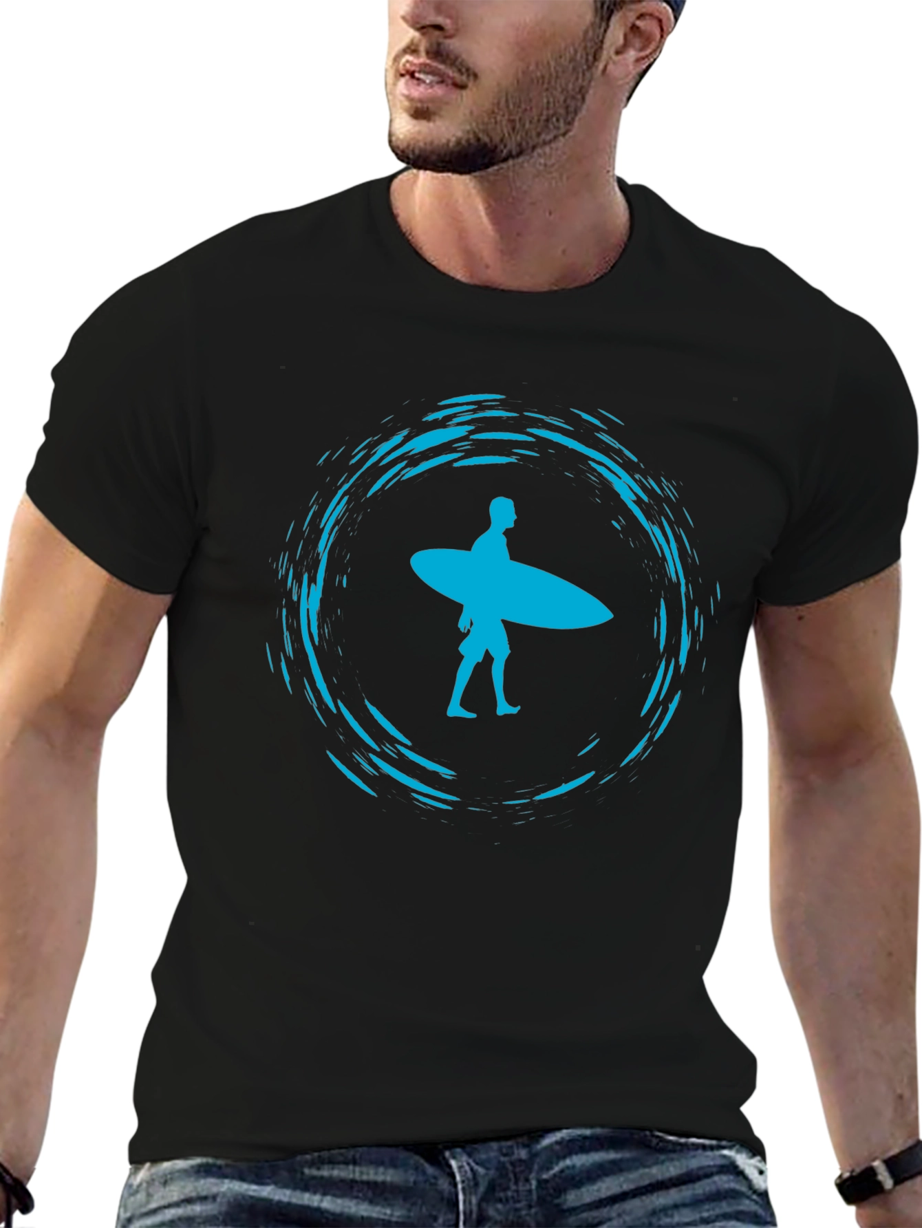 Surfer Silhouette Graphic Tee