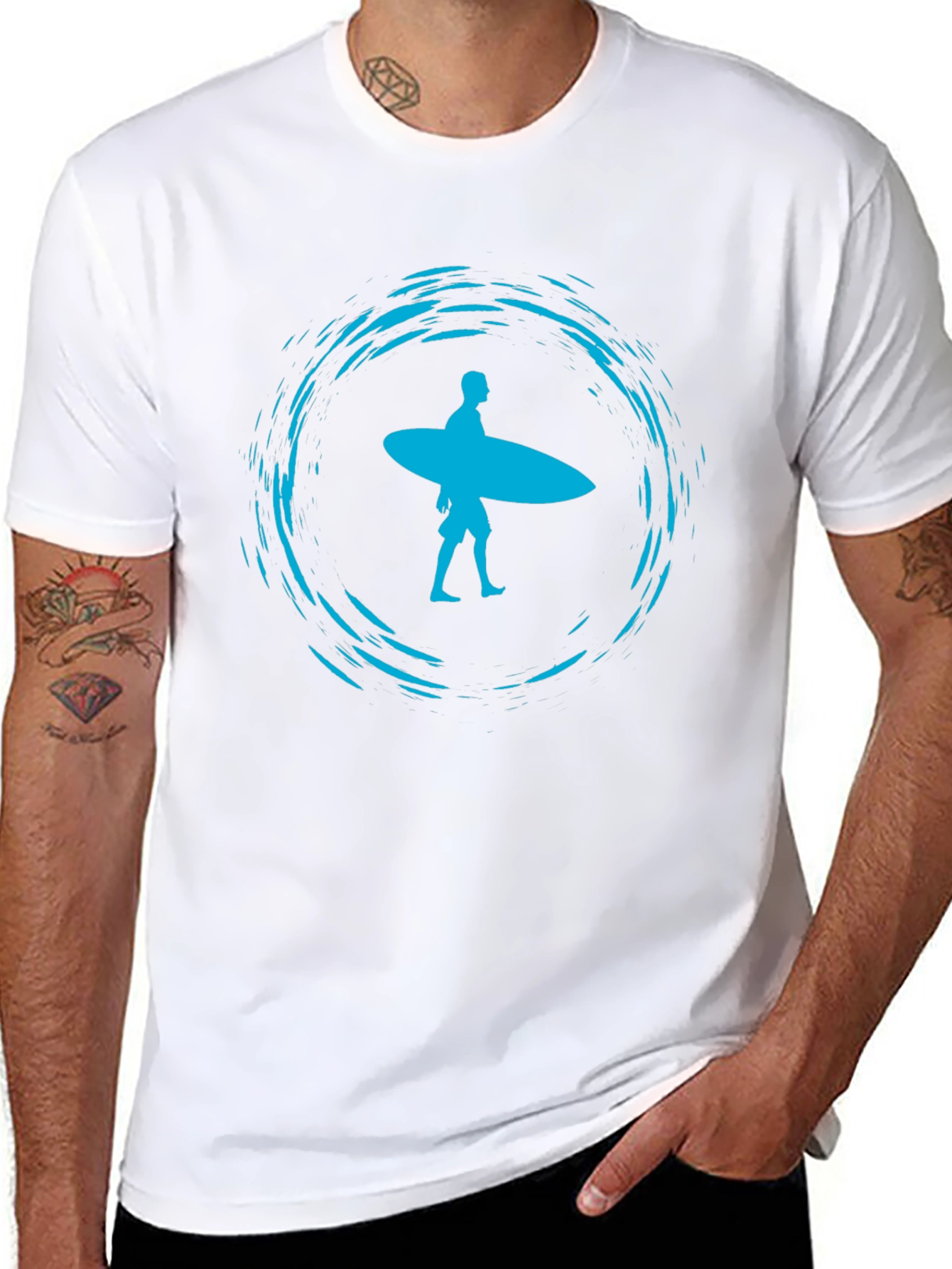 Surfer Silhouette Graphic Tee