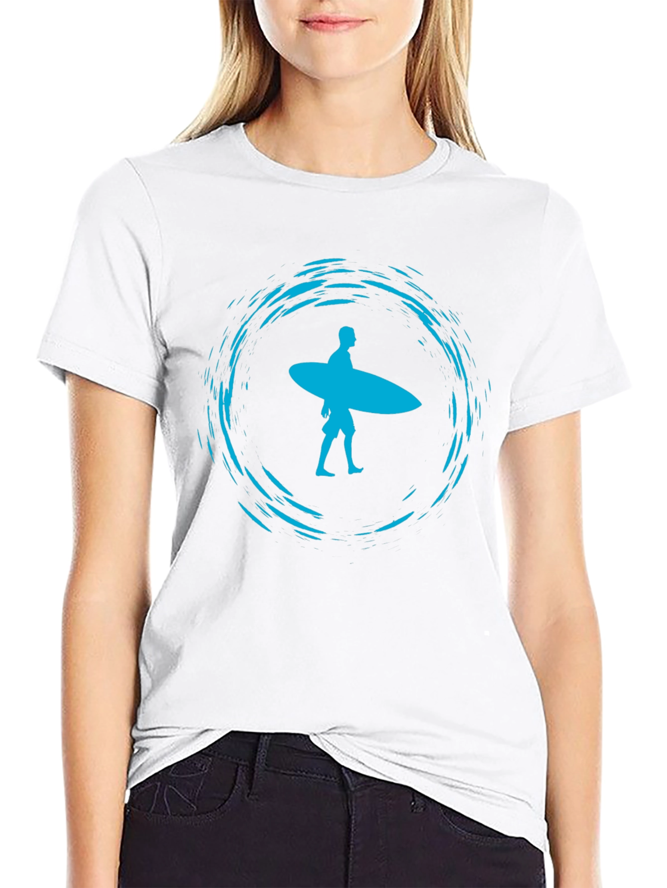 Surfer Silhouette Graphic Tee