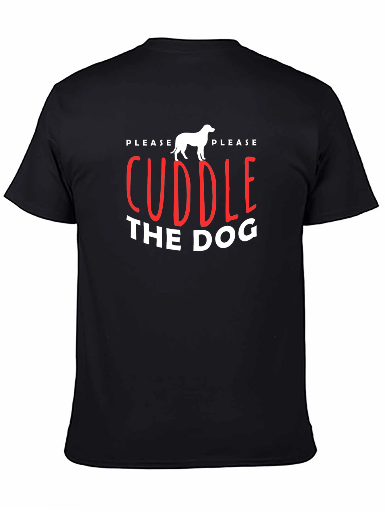 Cuddle The Dog Graphic Tee Shirt