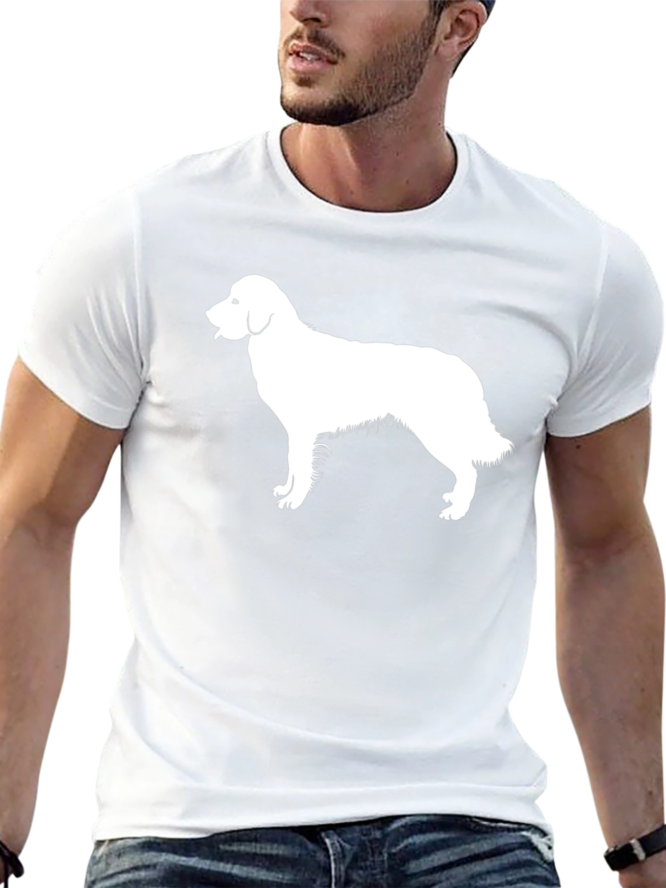 Dog Silhouette T-Shirt - Black