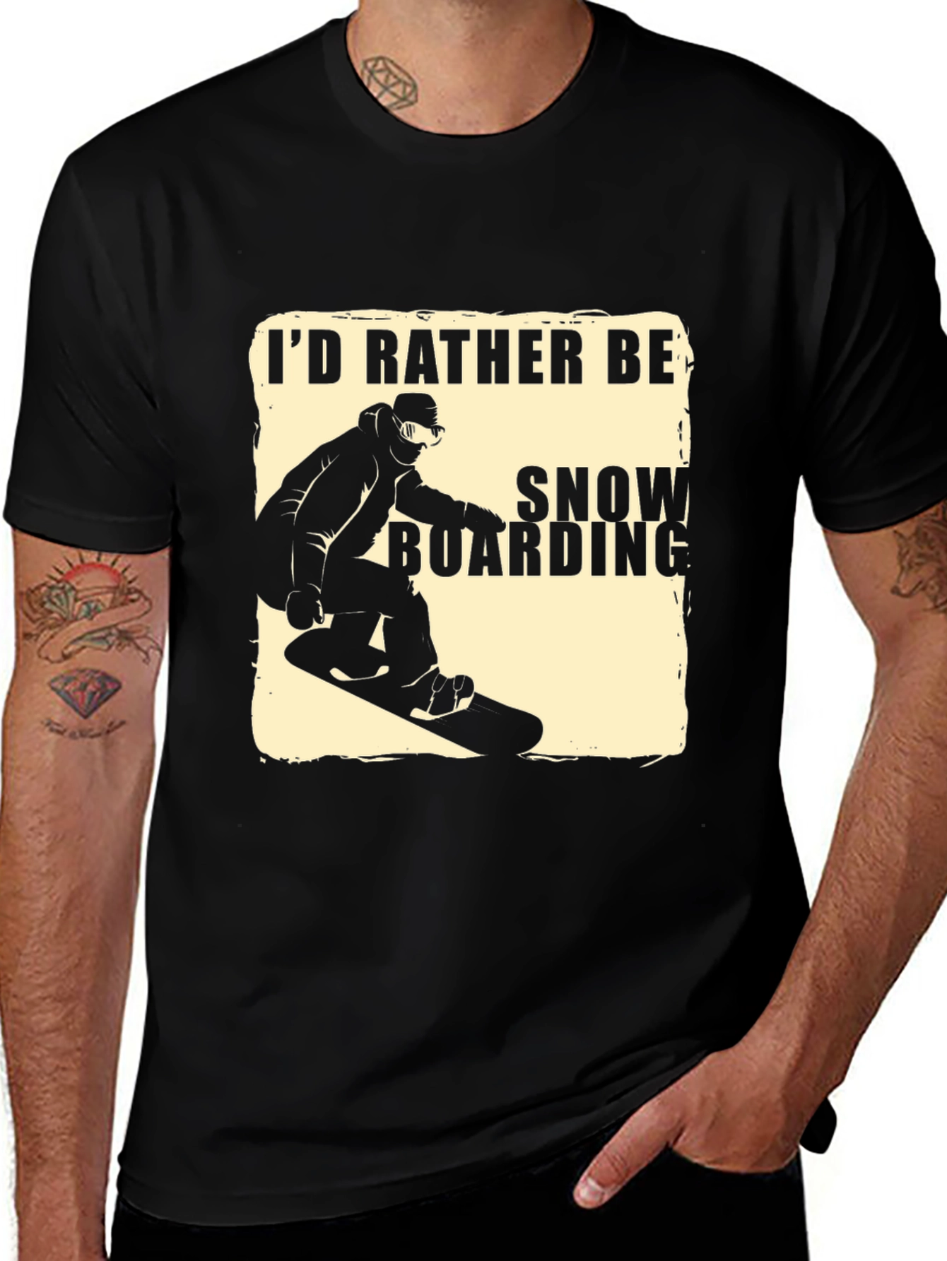 Snowboarding T-Shirt - Id Rather Be Snowboarding
