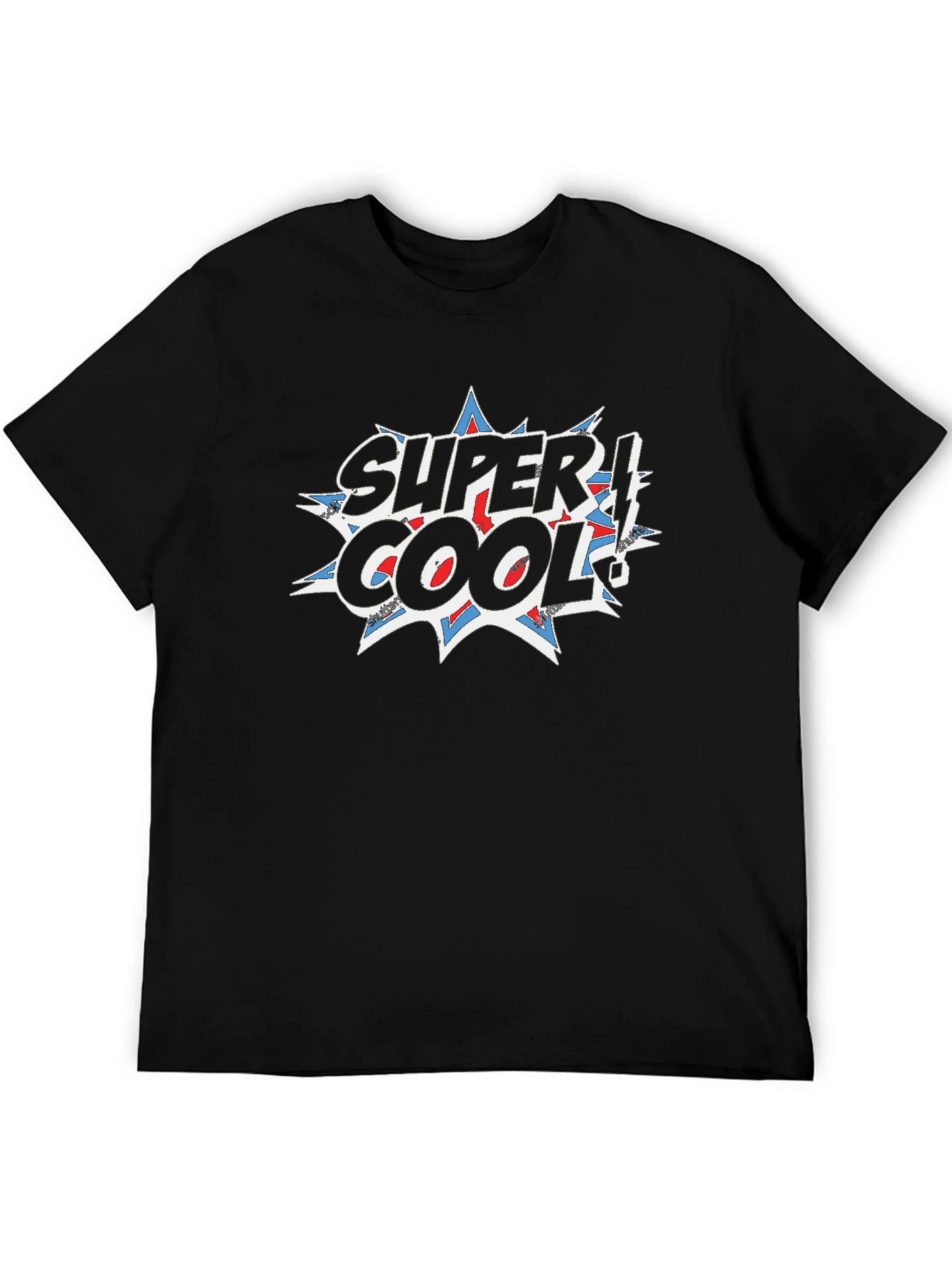 Super Cool Graphic Print Black T-Shirt