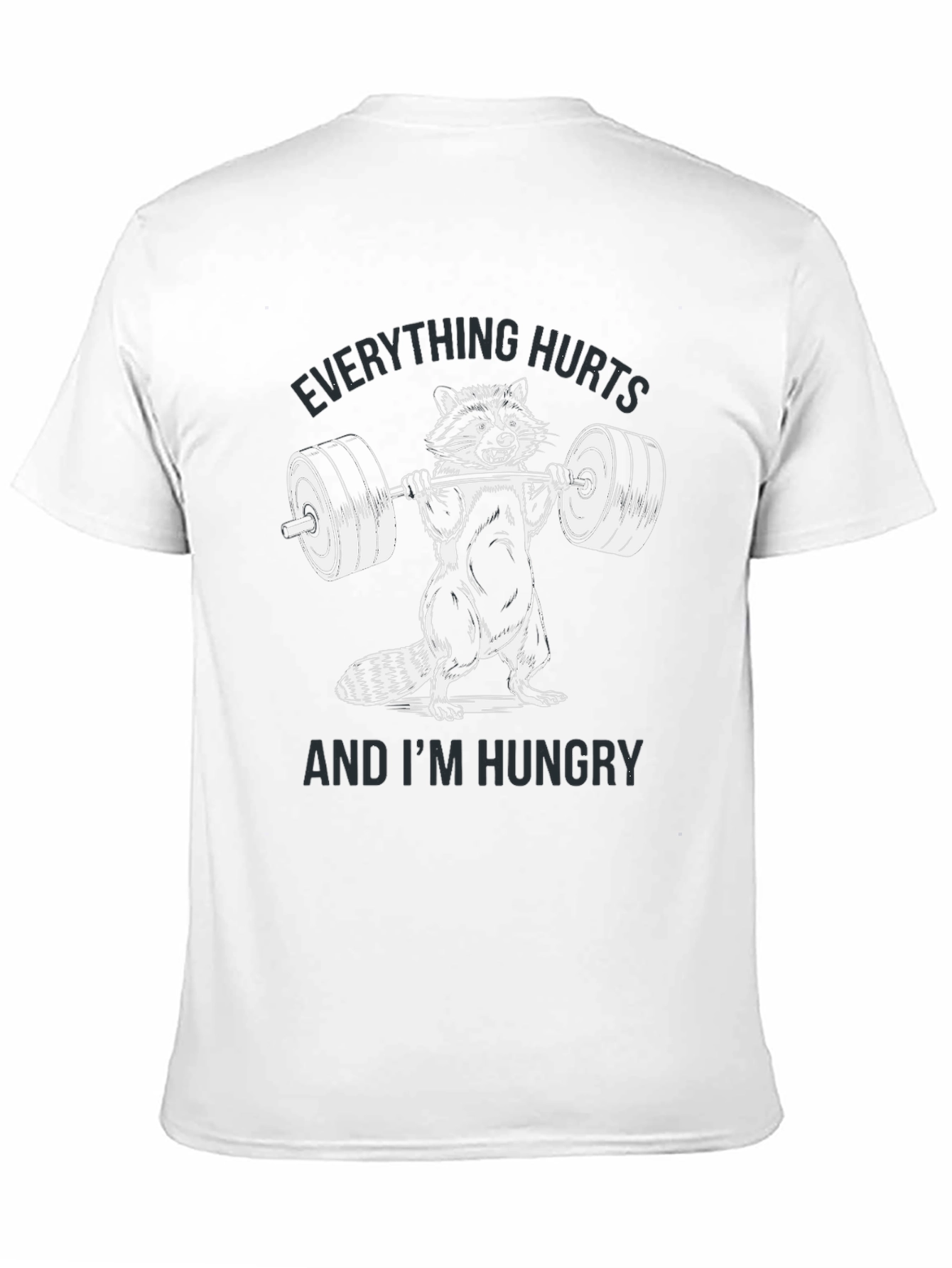 Funny Raccoon Workout Graphic T-Shirt