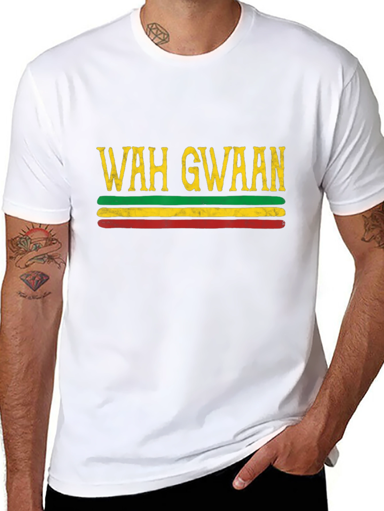 Wah Gwaan Reggae T-Shirt - Rastafarian Style