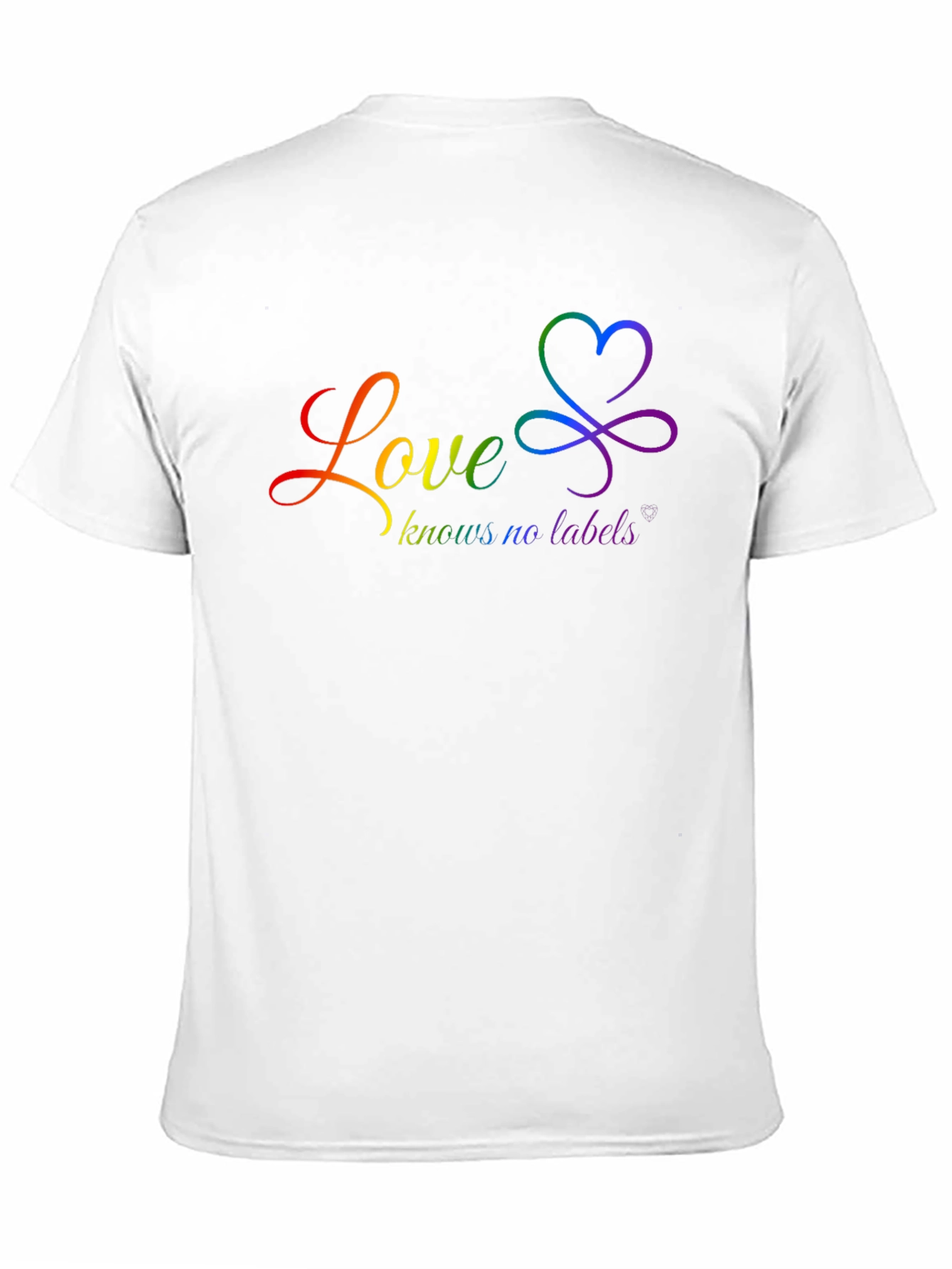 Love Knows No Labels Rainbow Graphic T-Shirt