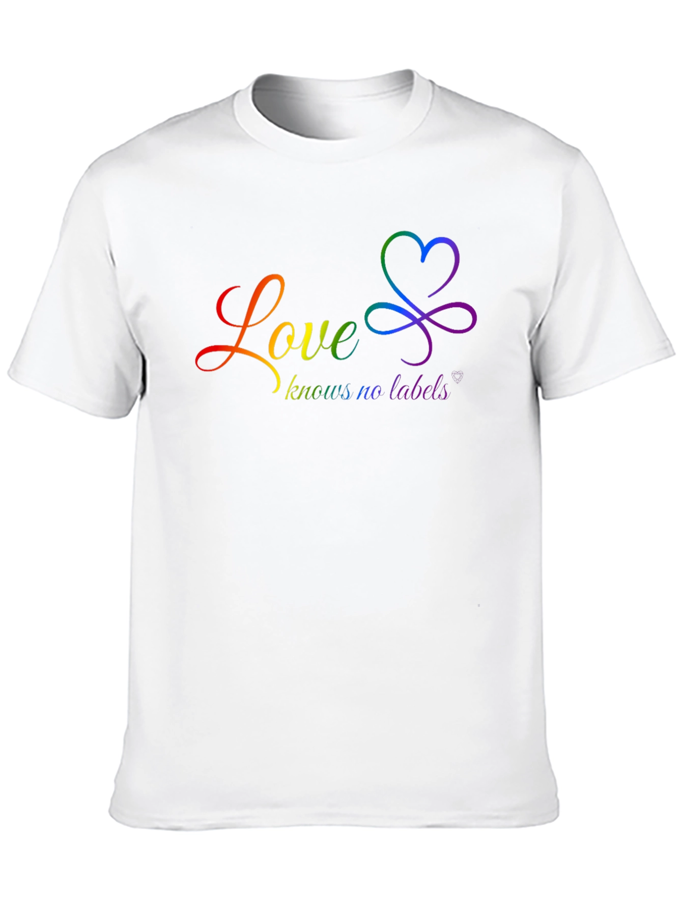 Love Knows No Labels Rainbow Graphic T-Shirt