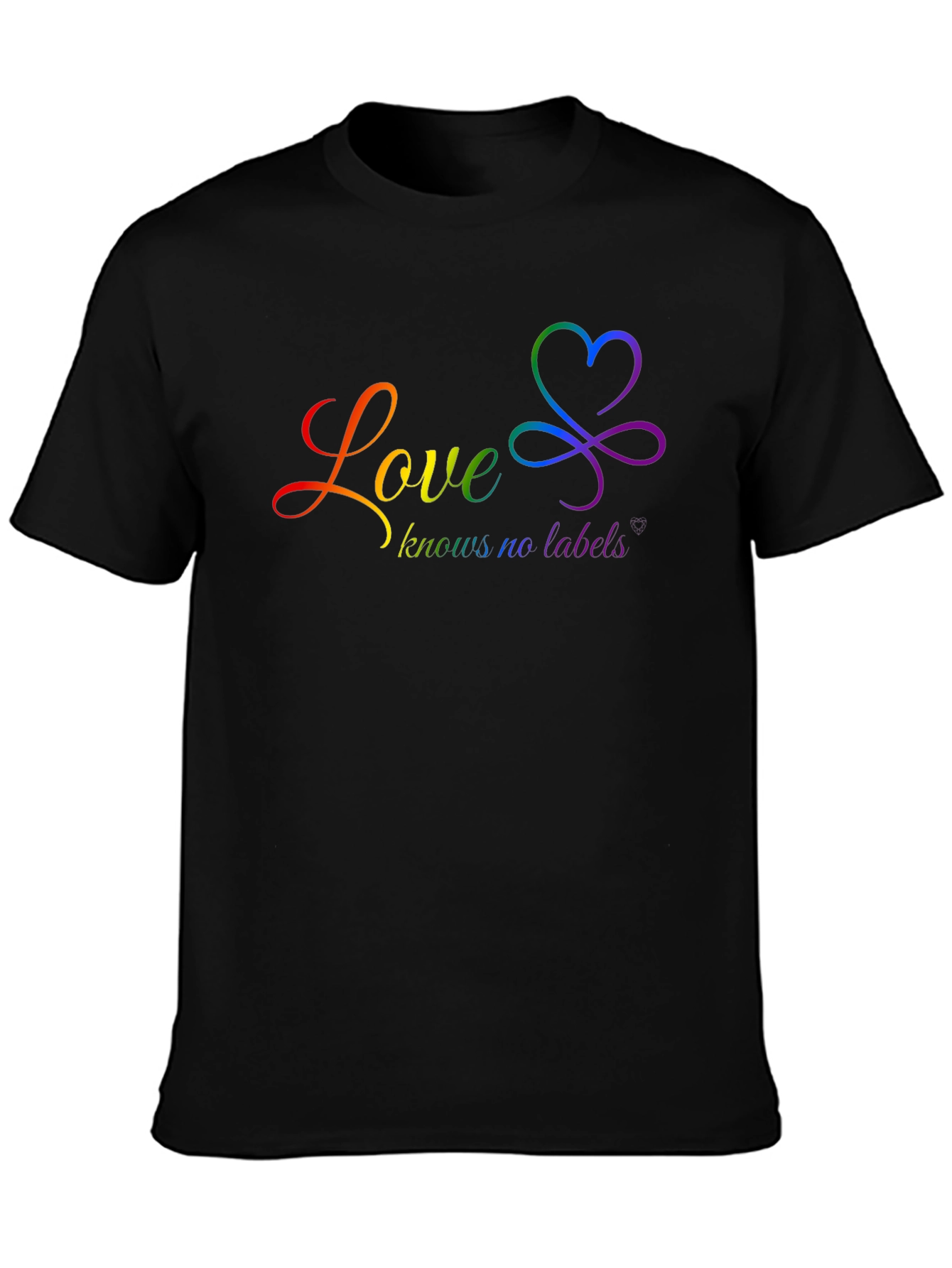 Love Knows No Labels Rainbow Graphic T-Shirt