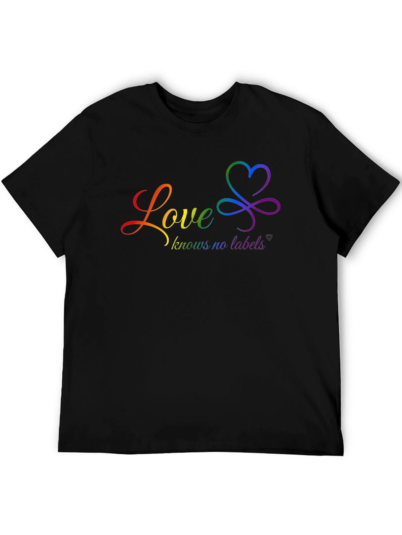Love Knows No Labels Rainbow Graphic T-Shirt