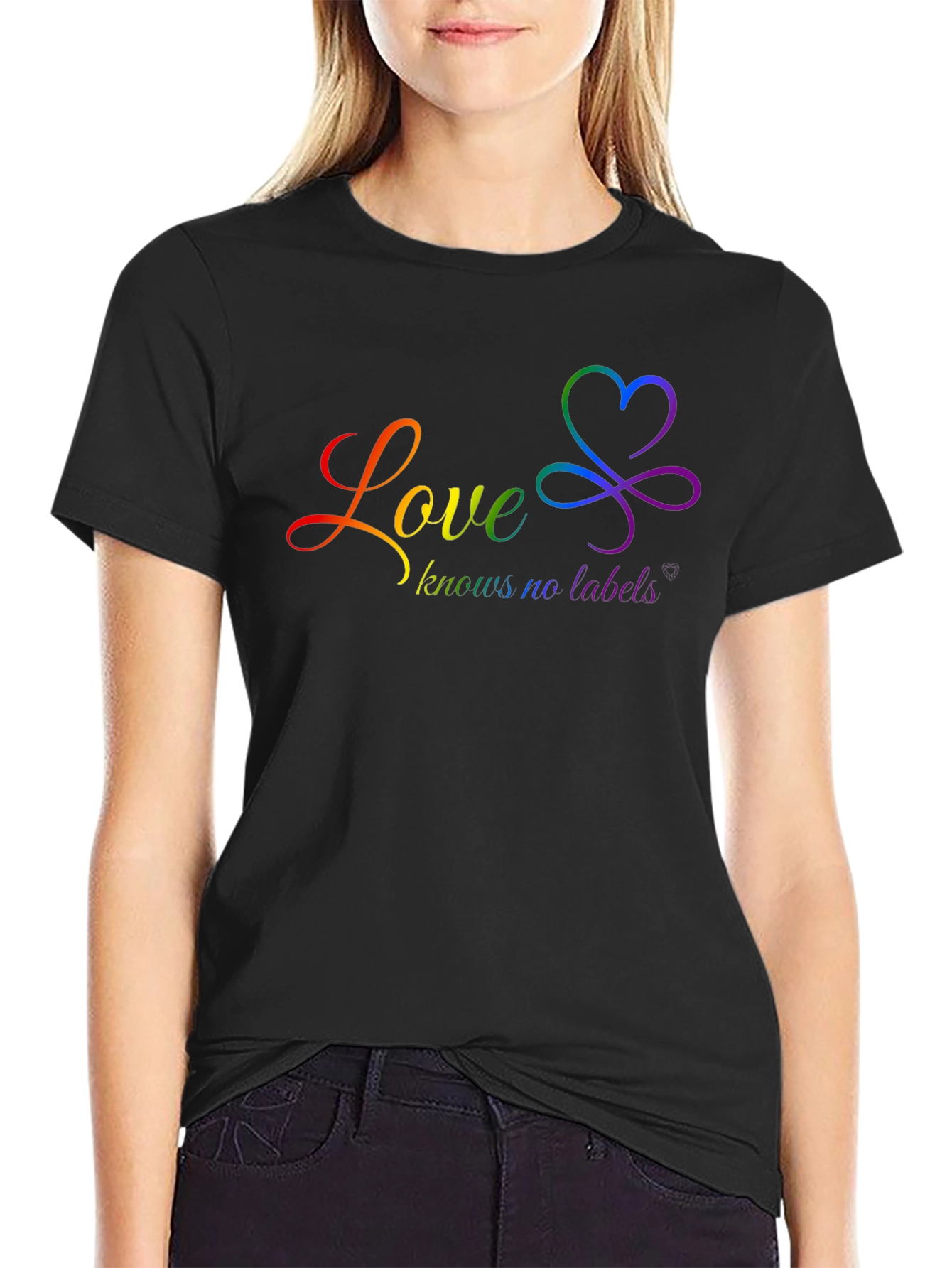 Love Knows No Labels Rainbow Graphic T-Shirt