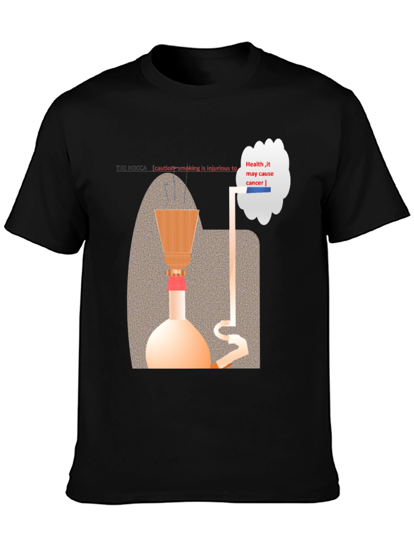 Hookah Warning T-Shirt - Health Hazard Design