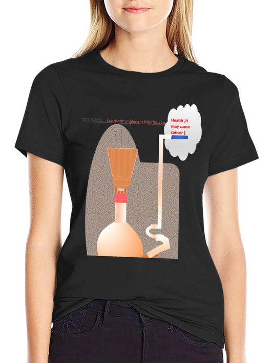 Hookah Warning T-Shirt - Health Hazard Design
