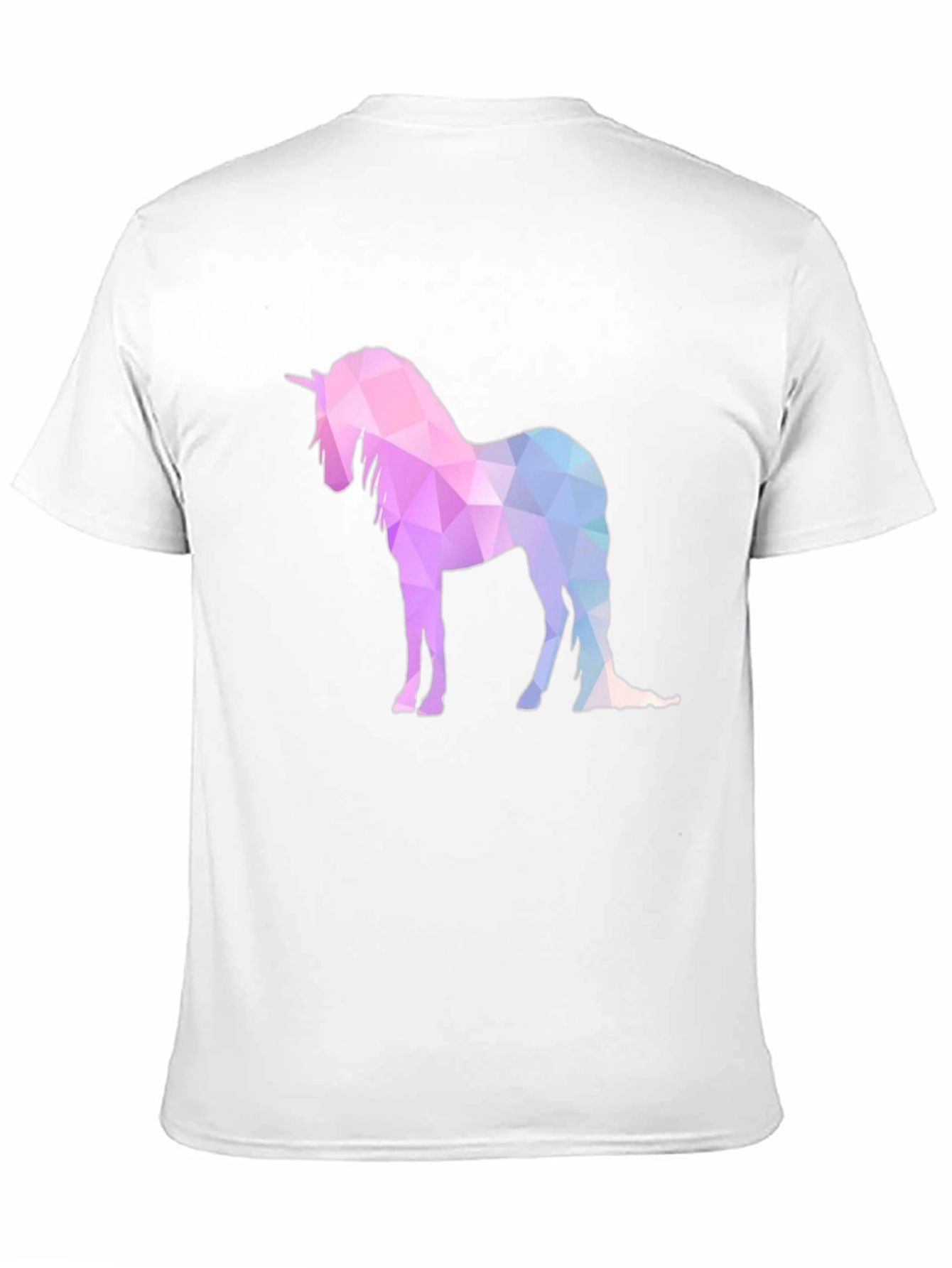 Geometric Unicorn Graphic T-Shirt - Black