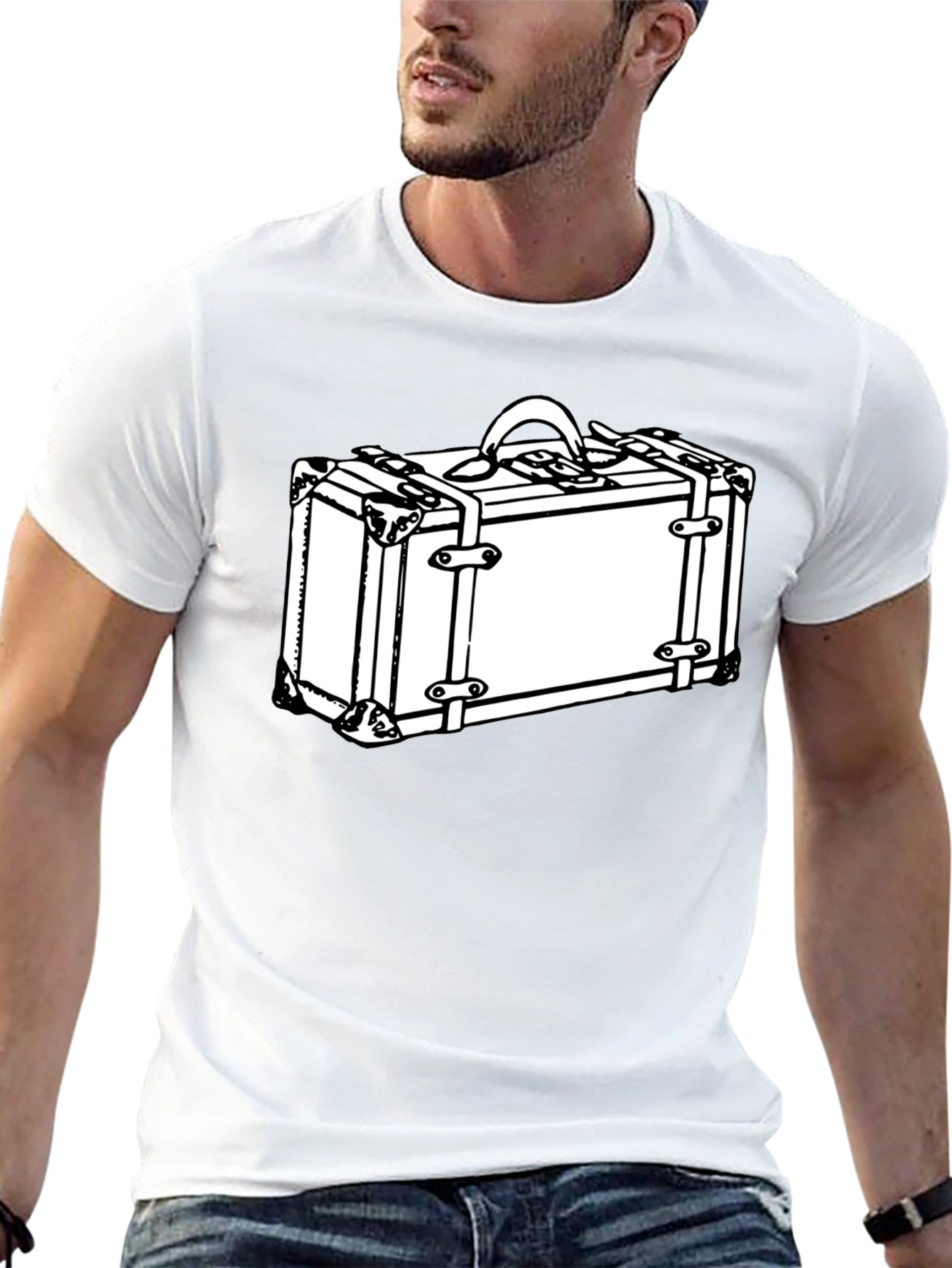 Suitcase Graphic Tee - Travel in Style!