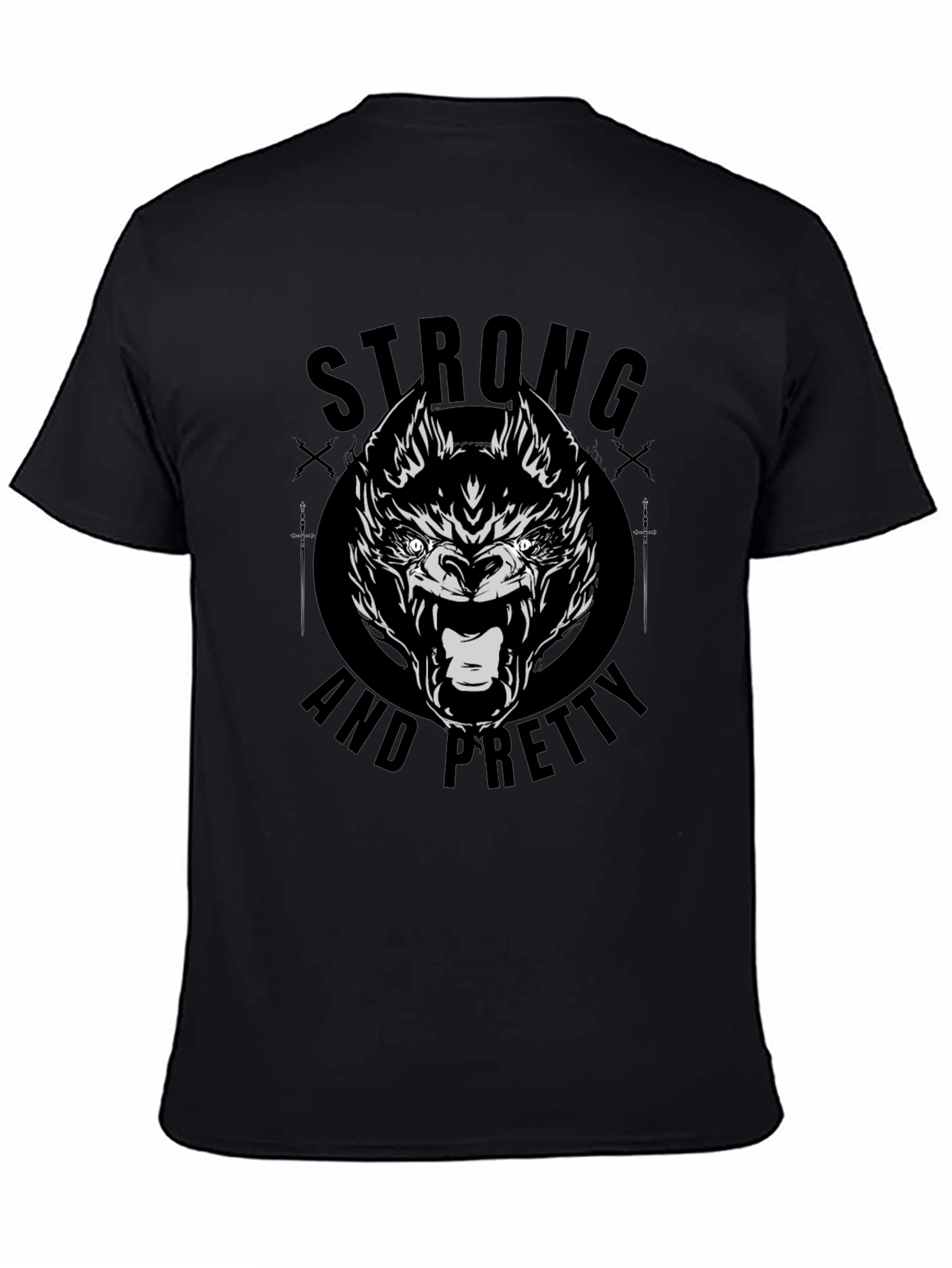 Strong and Pretty Wolf Graphic T-Shirt