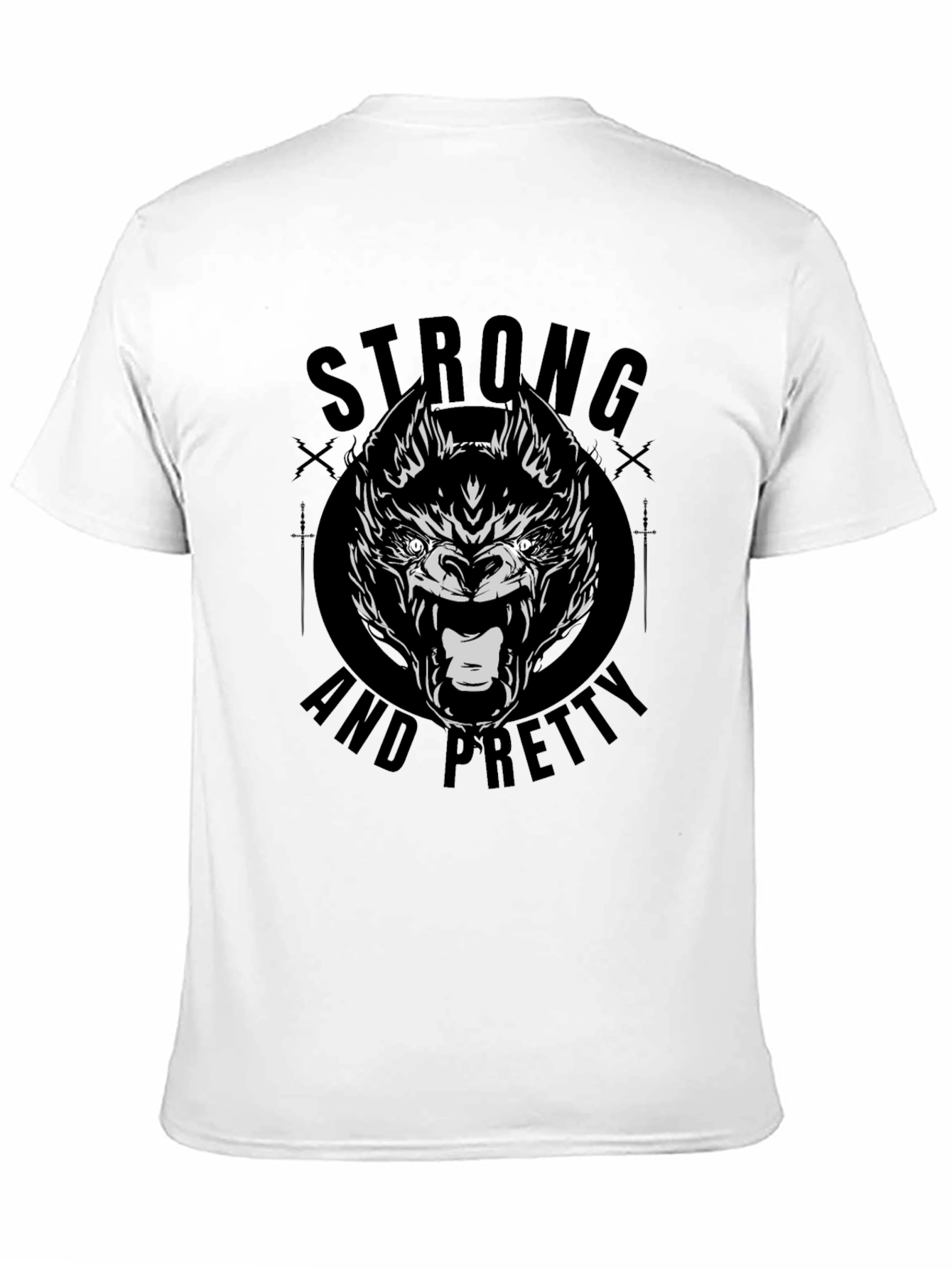 Strong and Pretty Wolf Graphic T-Shirt