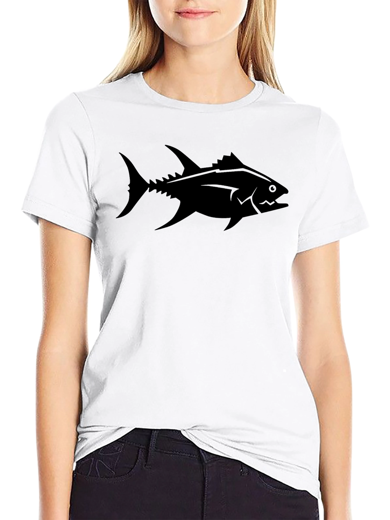 Black Tuna Graphic Tee - Cool Fishing Shirt