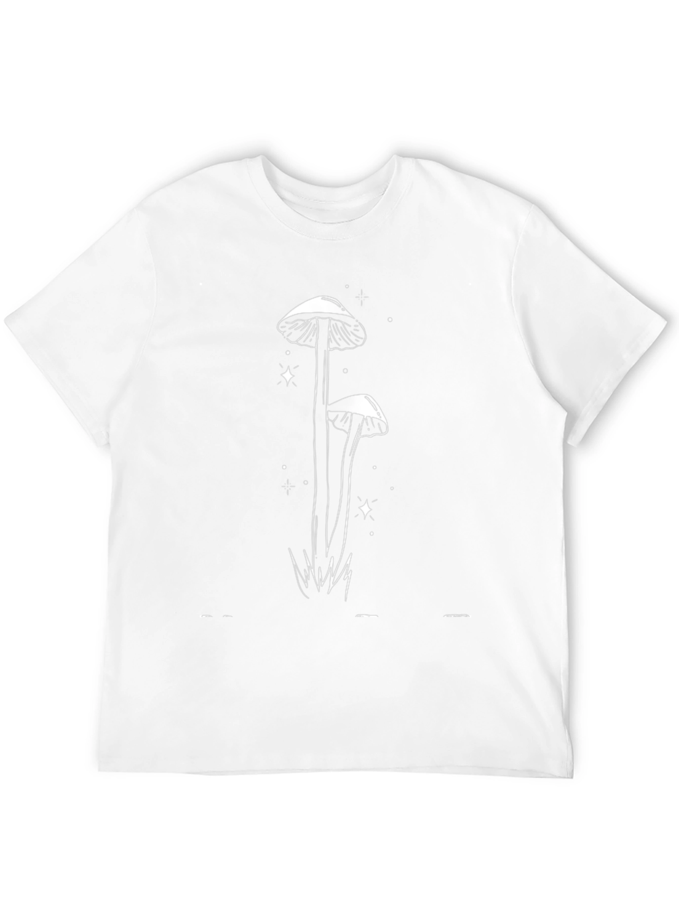 Mushroom Print Black T-Shirt