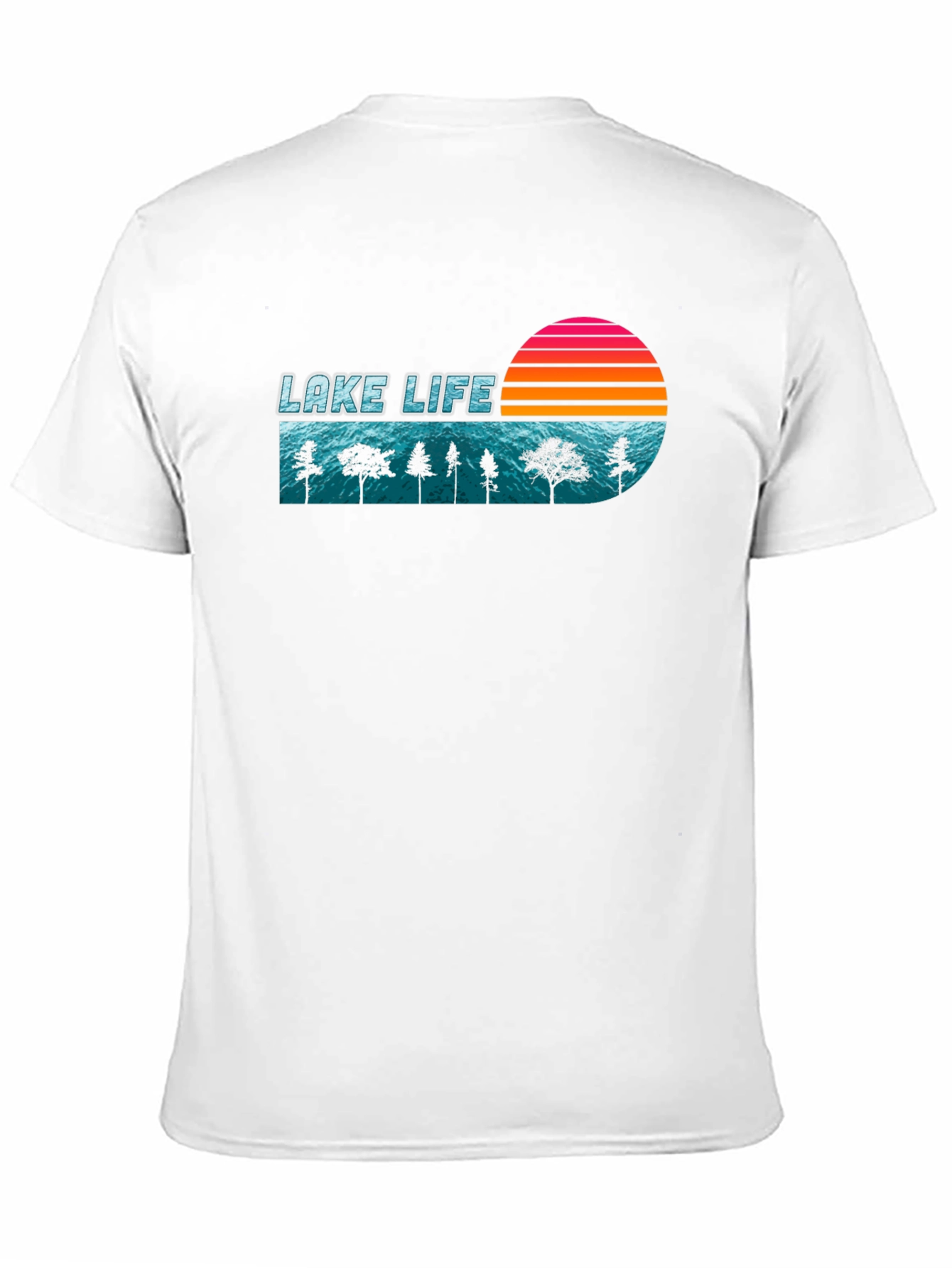 Lake Life Retro Sunset Graphic T-Shirt