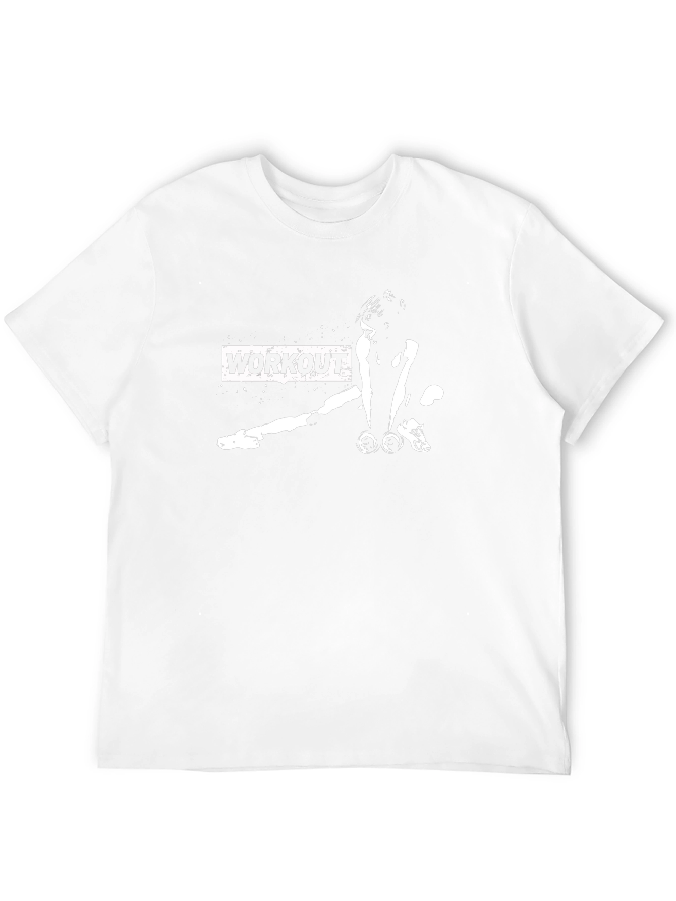 Workout Graphic Tee - Black Cotton Fitness Shirt