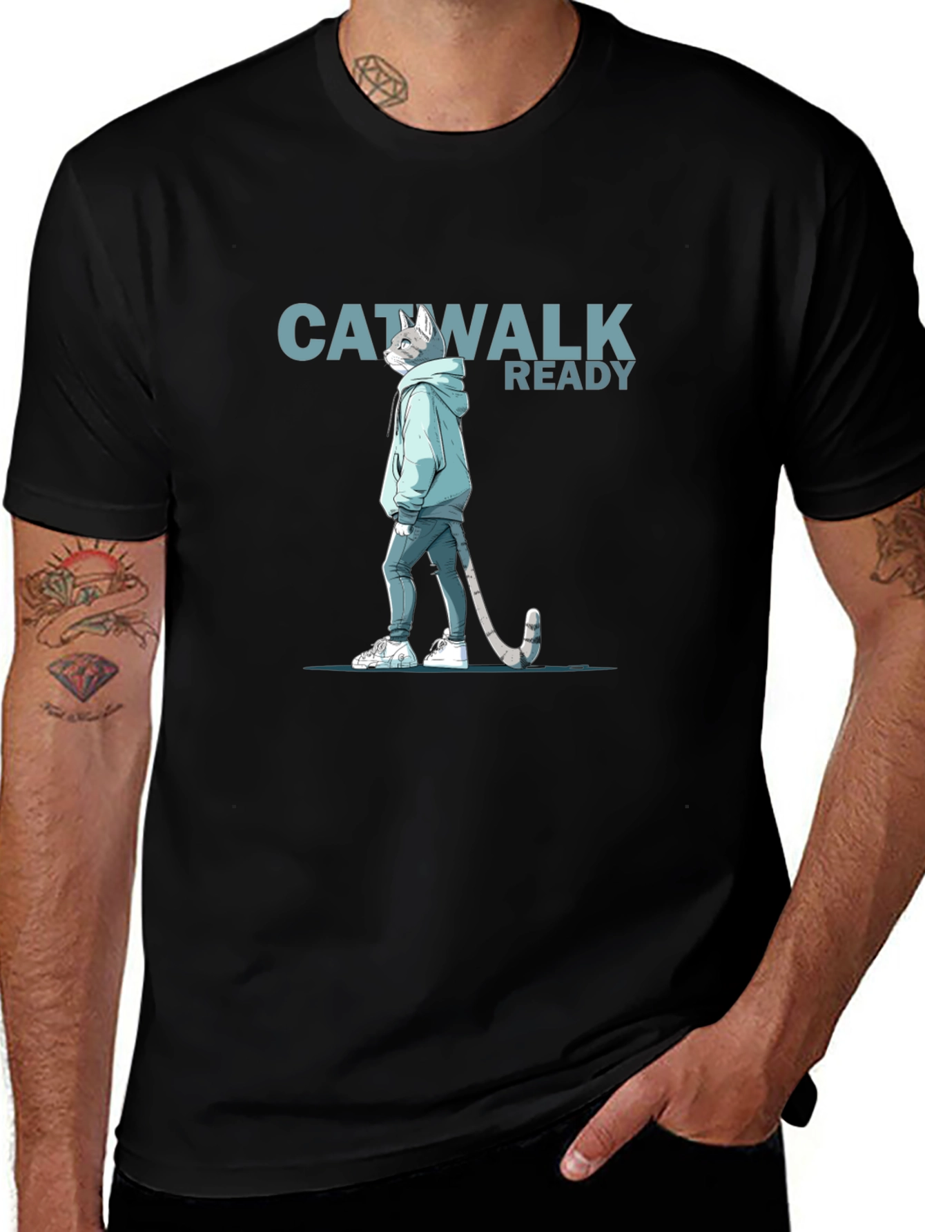 Catwalk Ready T-Shirt - Cool Cat Design