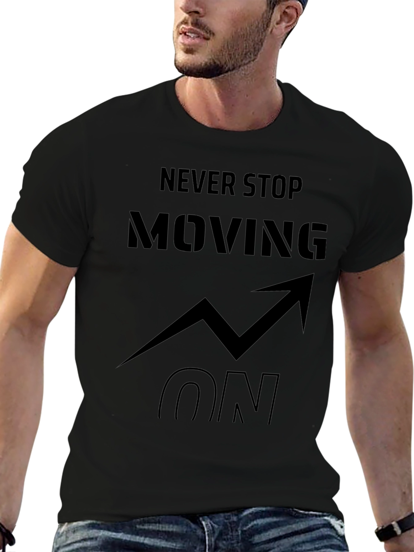 Never Stop Moving On Graphic T-Shirt