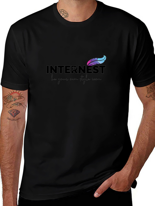 Internest Black Graphic Tee - Be Your Own Style Icon
