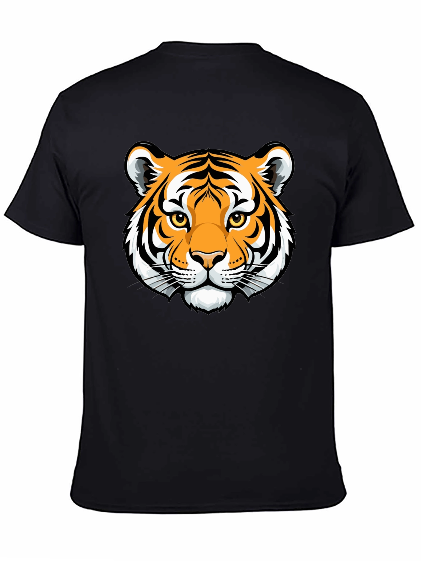 Tiger Graphic Black T-Shirt - Stylish Animal Print Tee