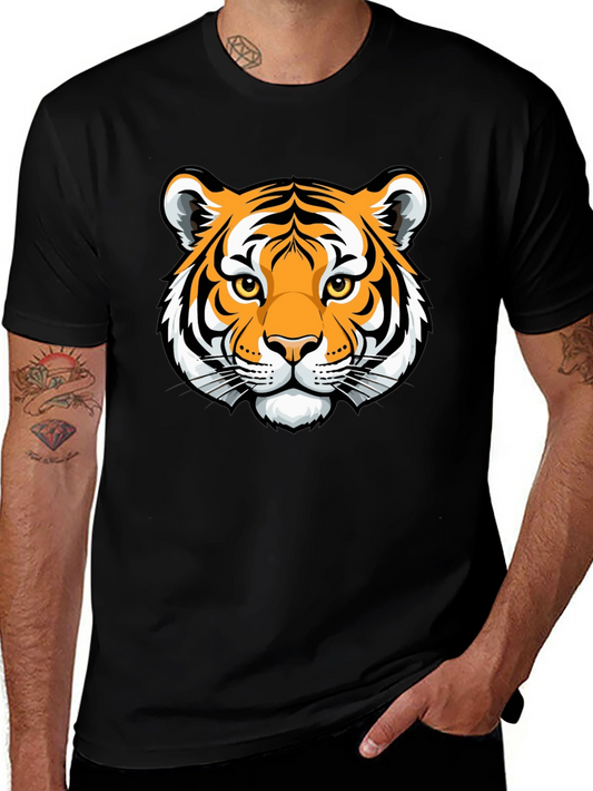 Tiger Graphic Black T-Shirt - Stylish Animal Print Tee