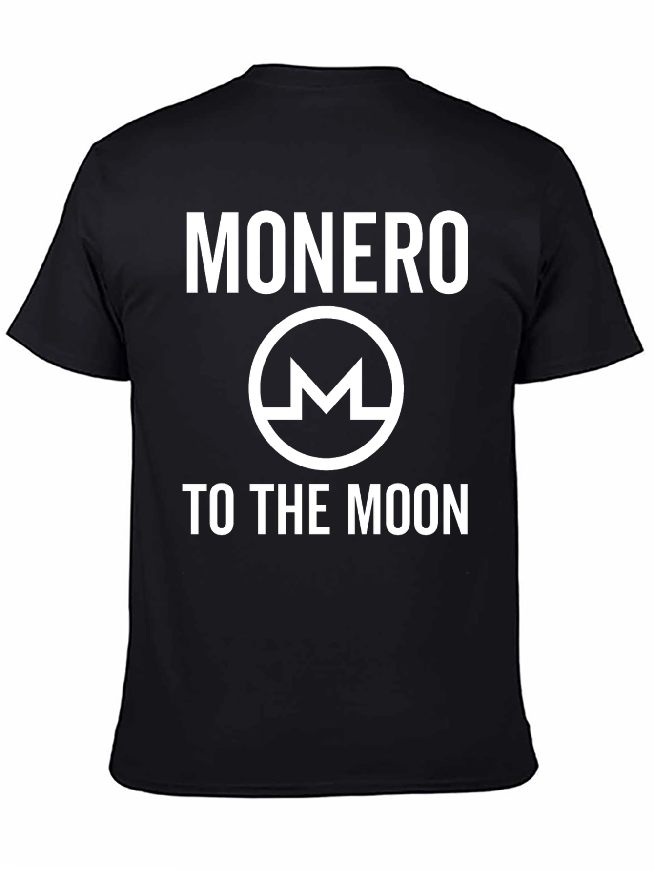 Monero To The Moon Graphic Tee - Black