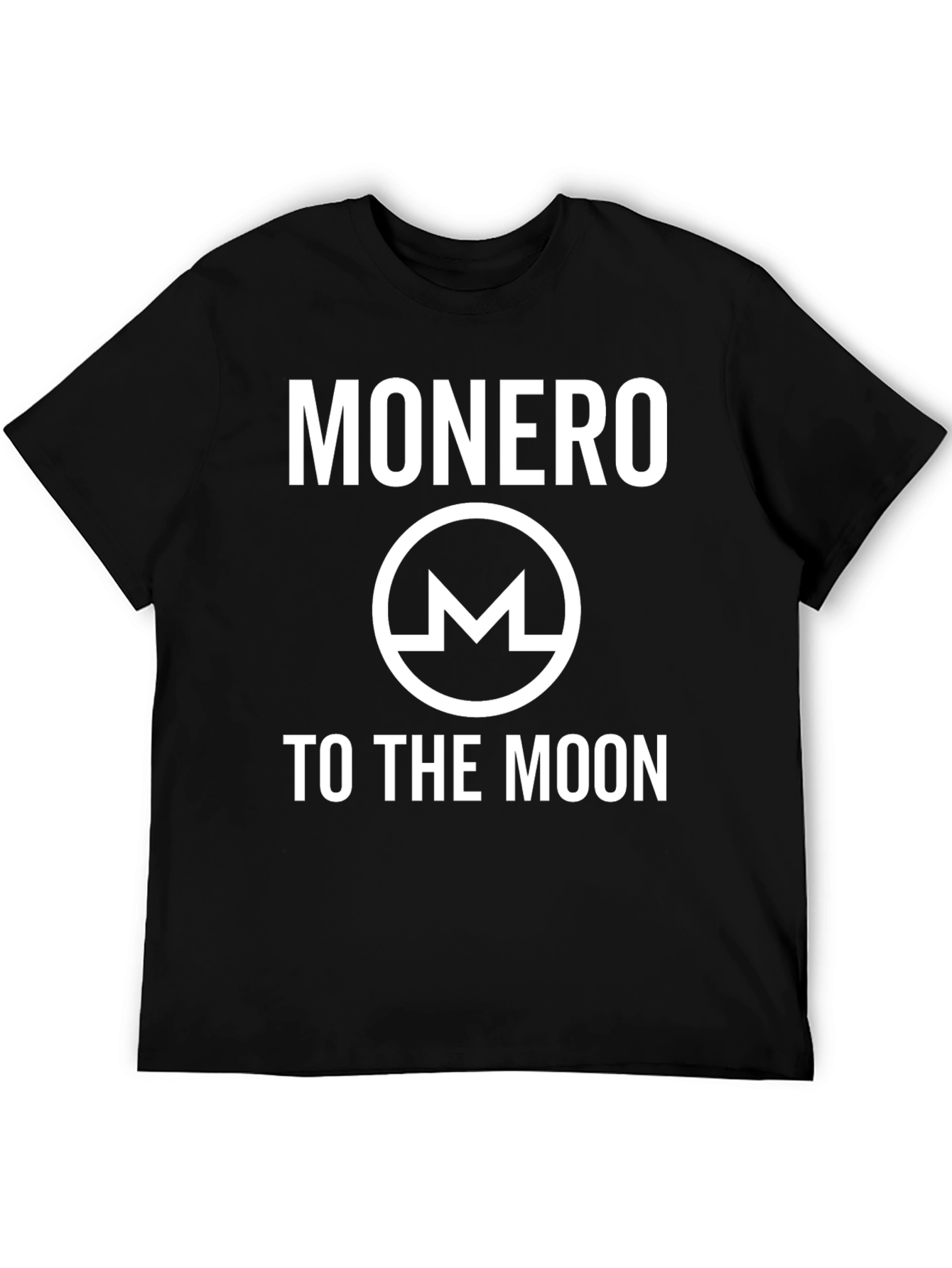 Monero To The Moon Graphic Tee - Black