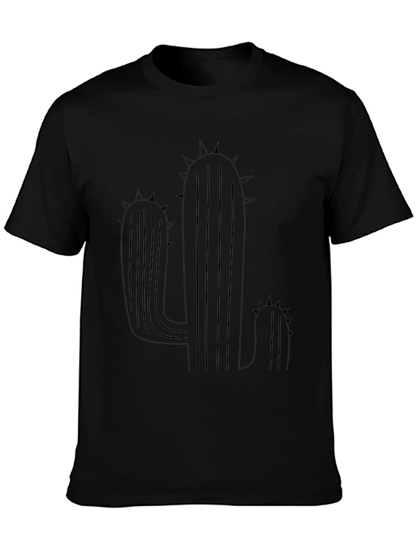 Cactus Graphic Tee - Black Casual Comfort