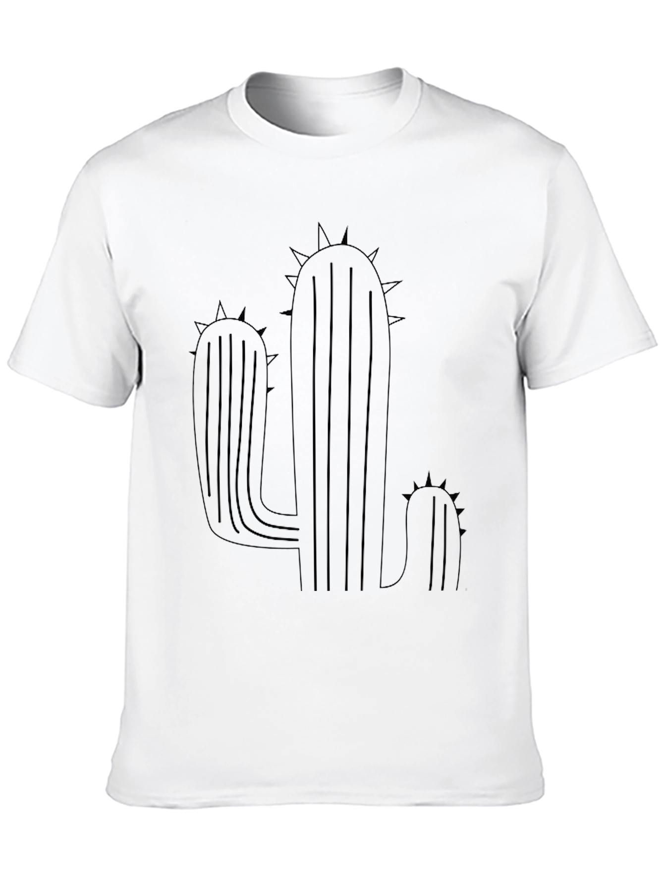 Cactus Graphic Tee - Black Casual Comfort