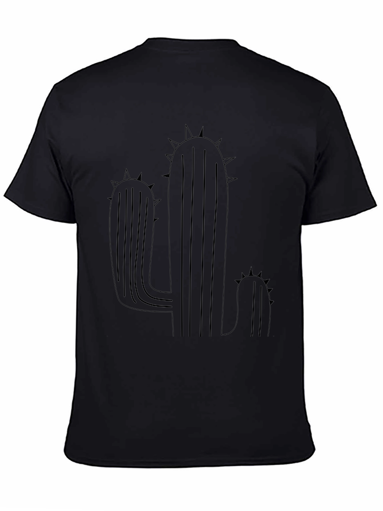 Cactus Graphic Tee - Black Casual Comfort