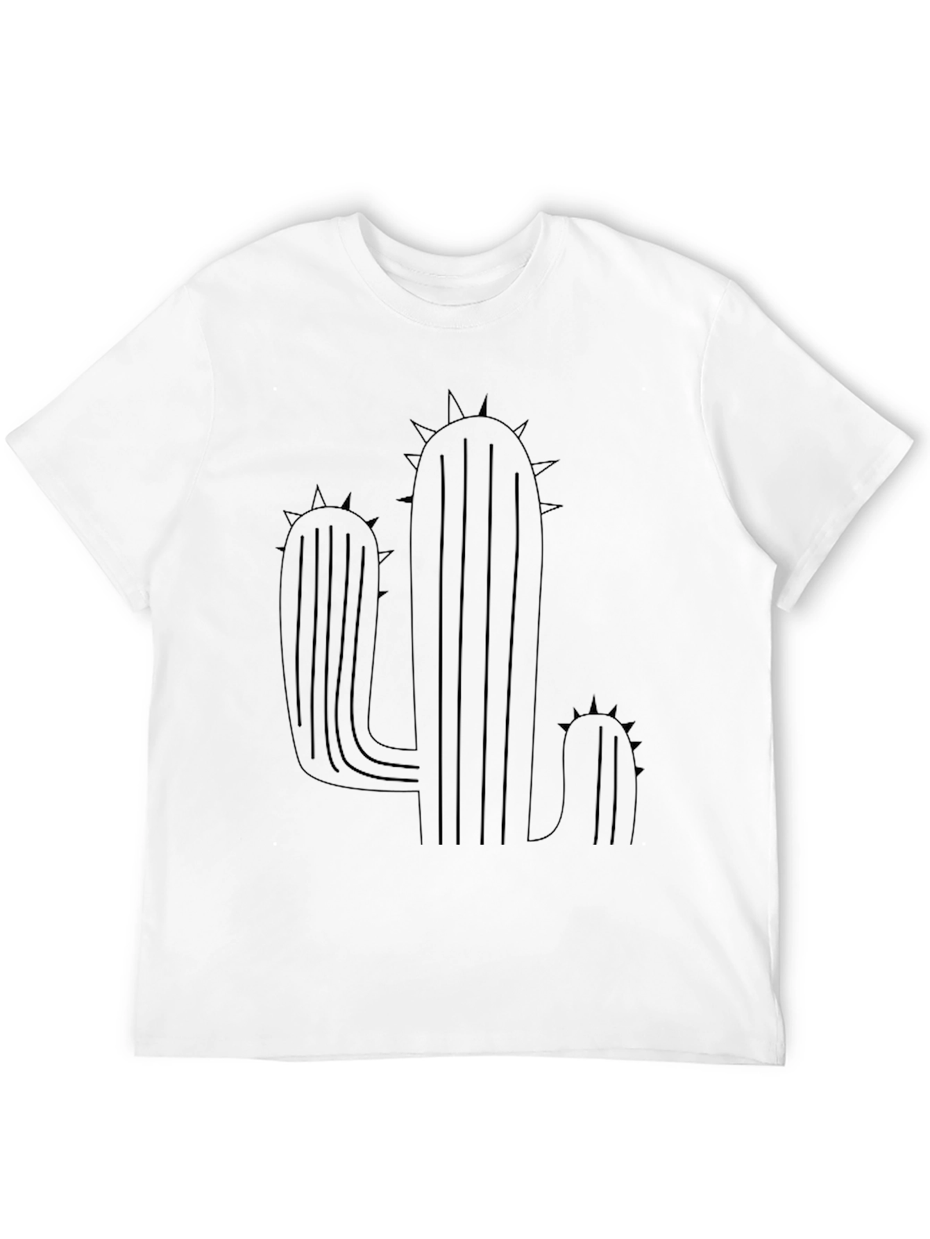 Cactus Graphic Tee - Black Casual Comfort