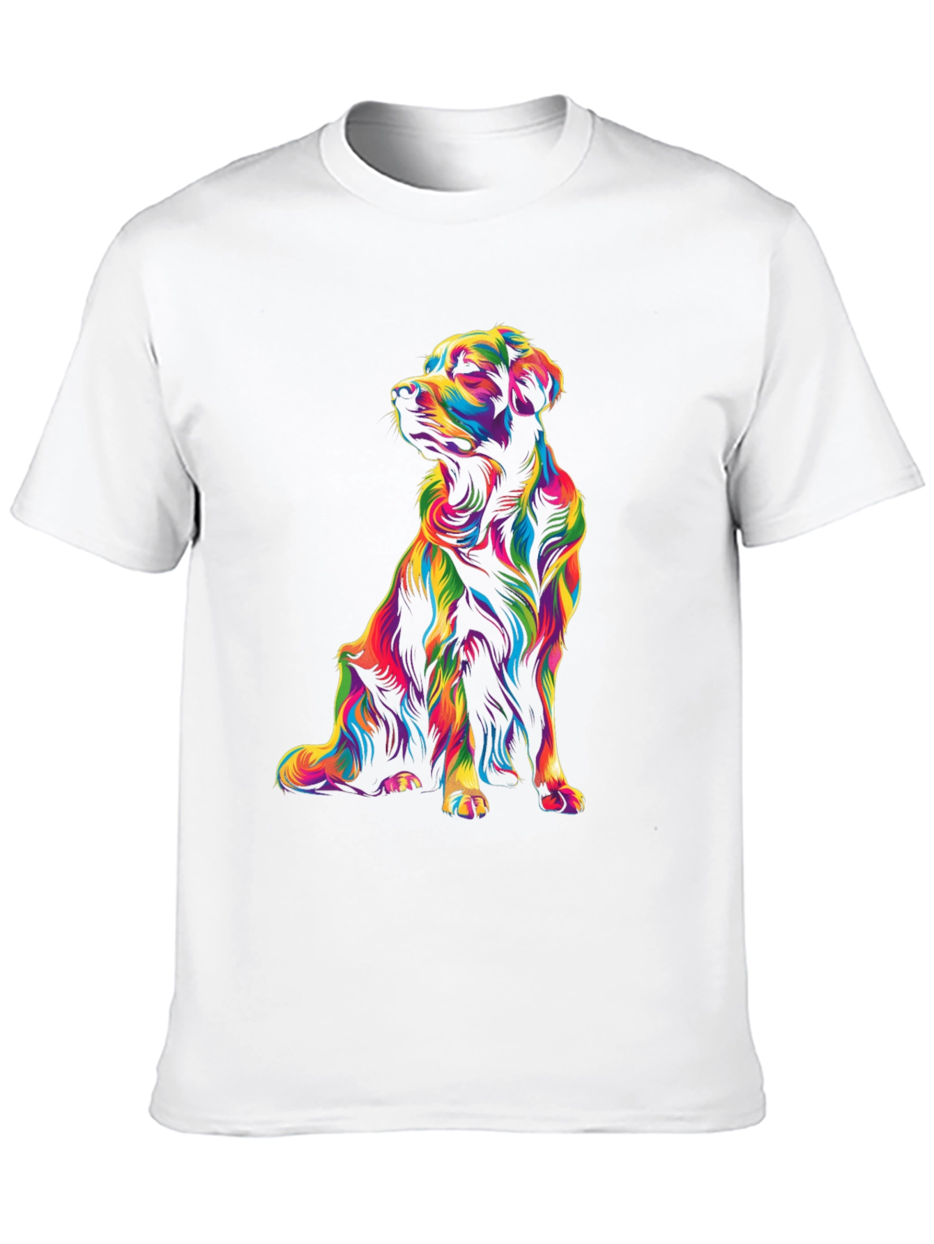 Vibrant Dog Graphic T-Shirt
