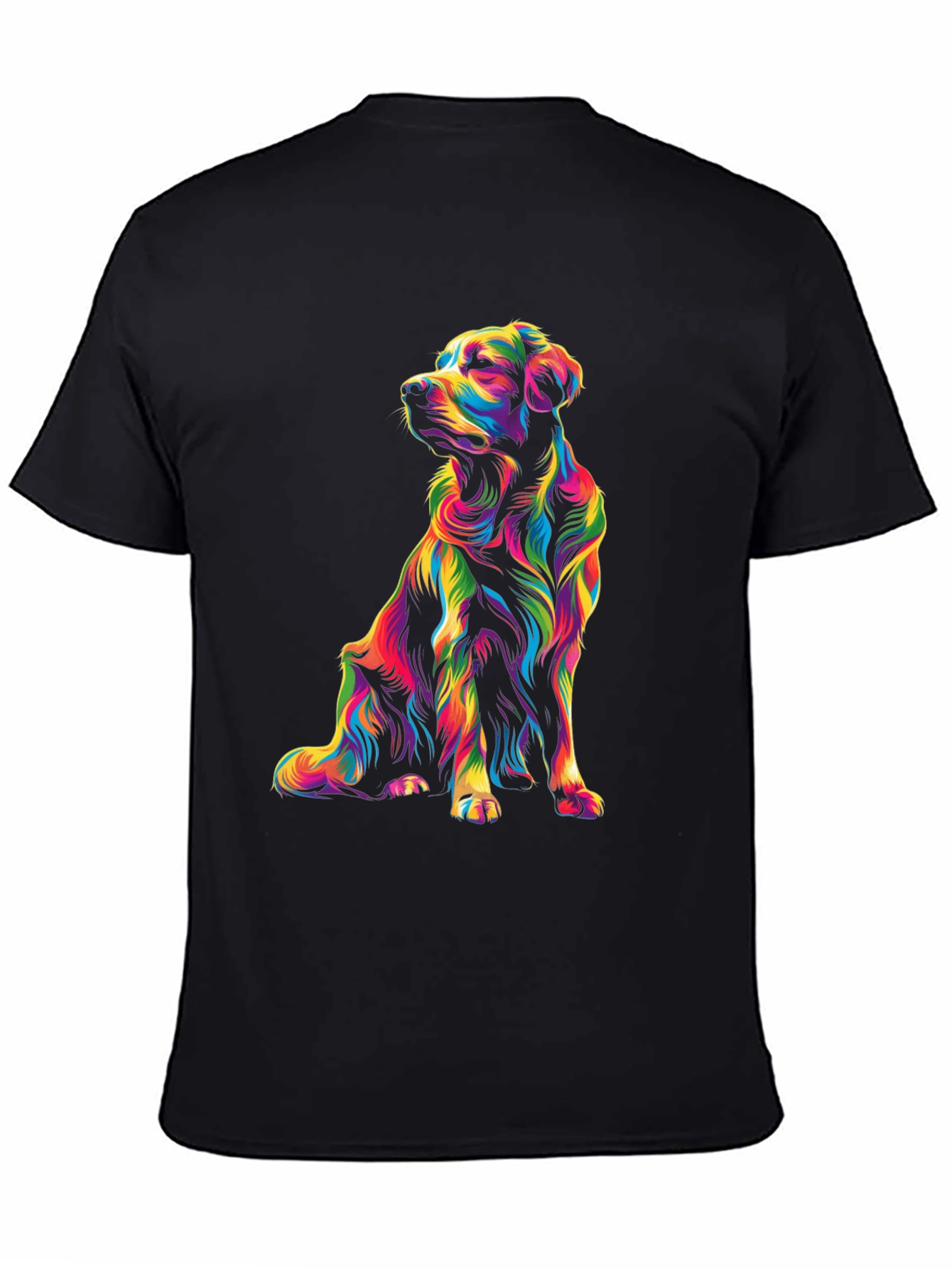 Vibrant Dog Graphic T-Shirt