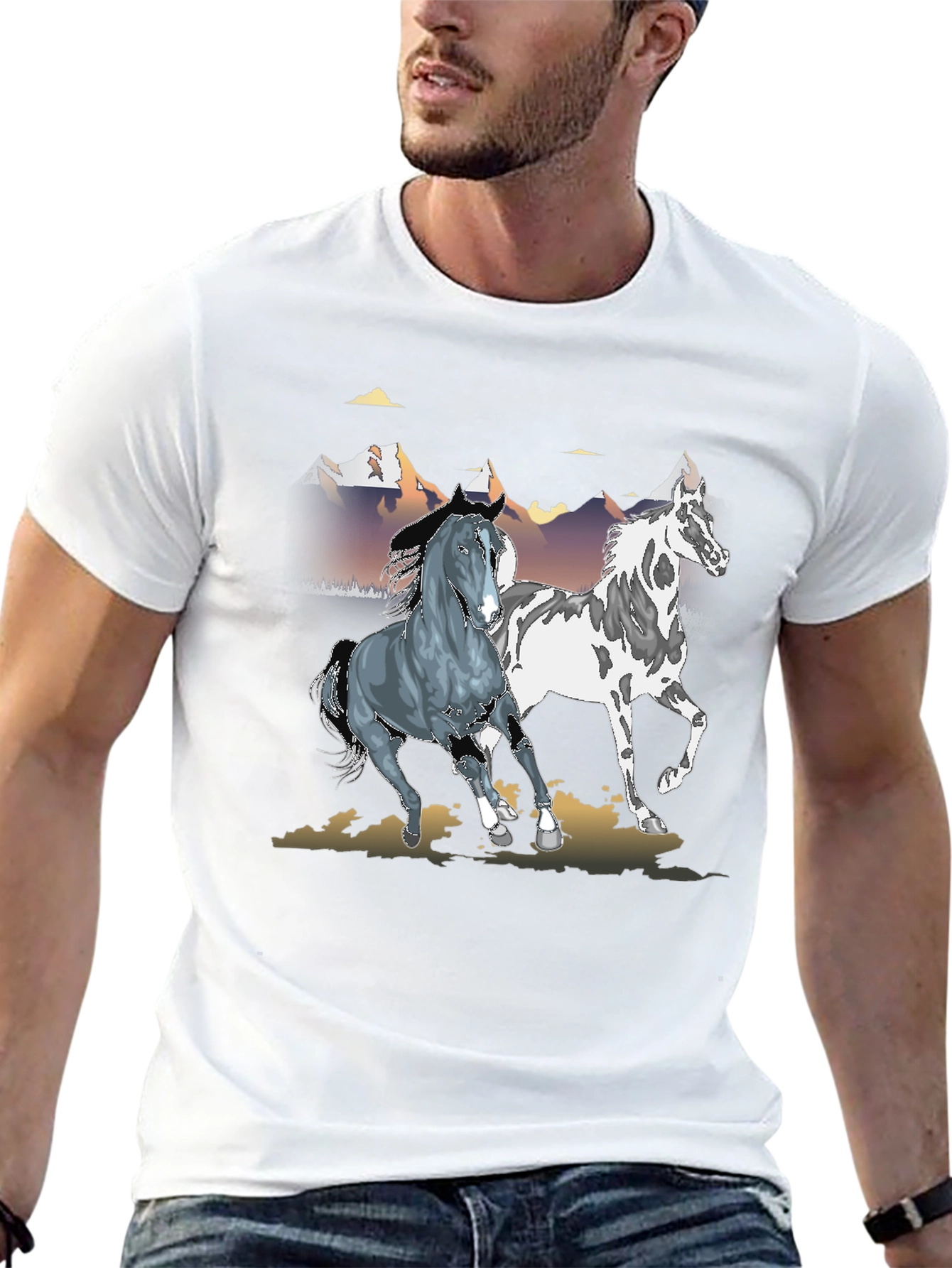 Horse Graphic Black T-Shirt