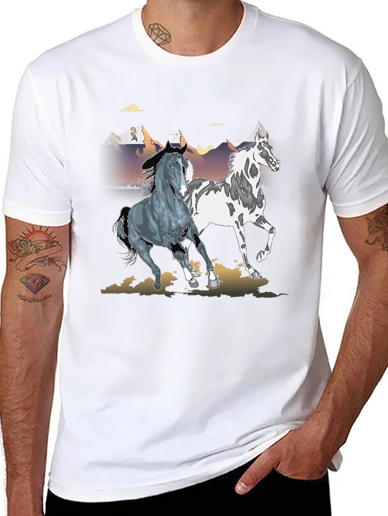 Horse Graphic Black T-Shirt