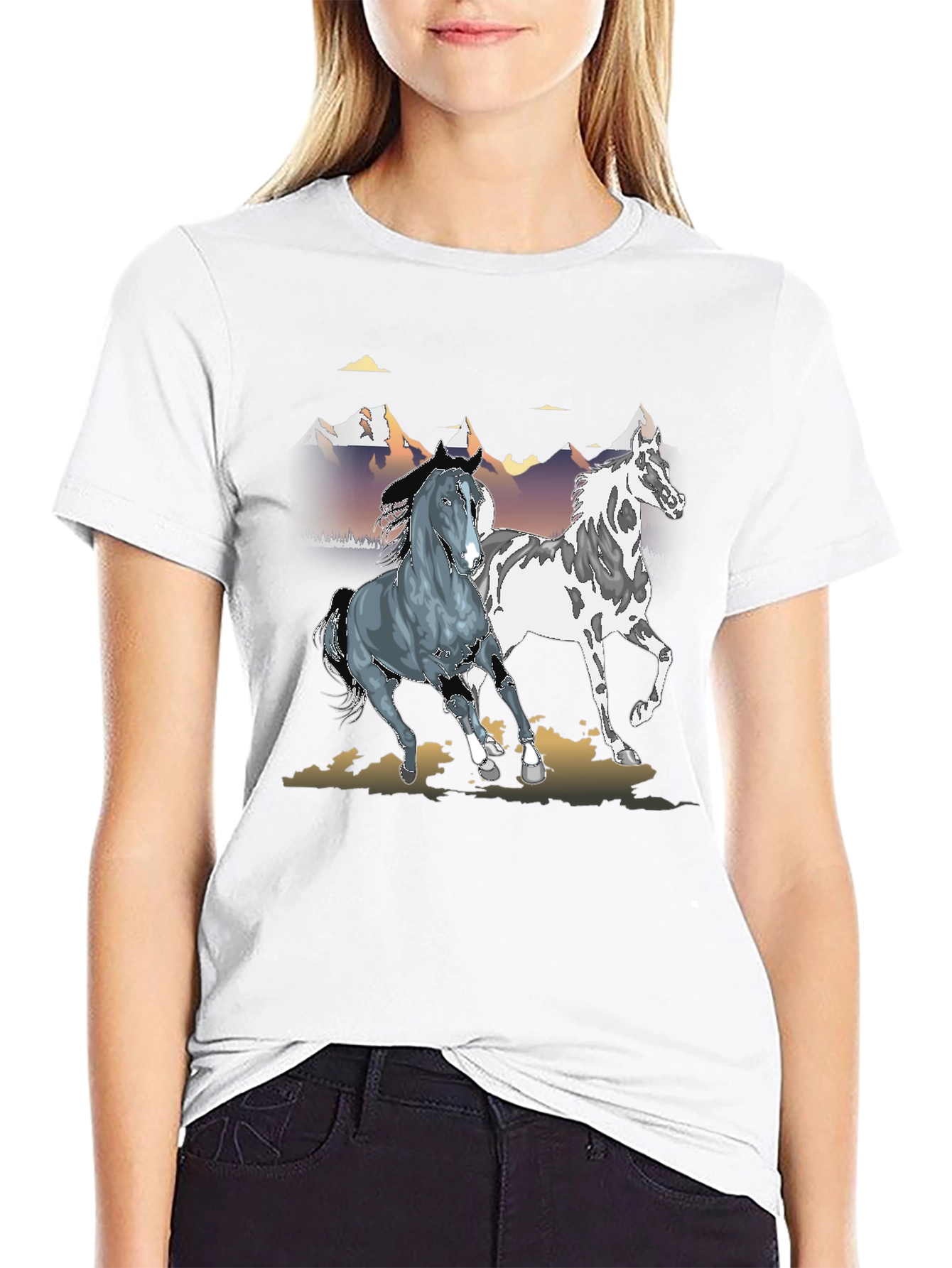 Horse Graphic Black T-Shirt