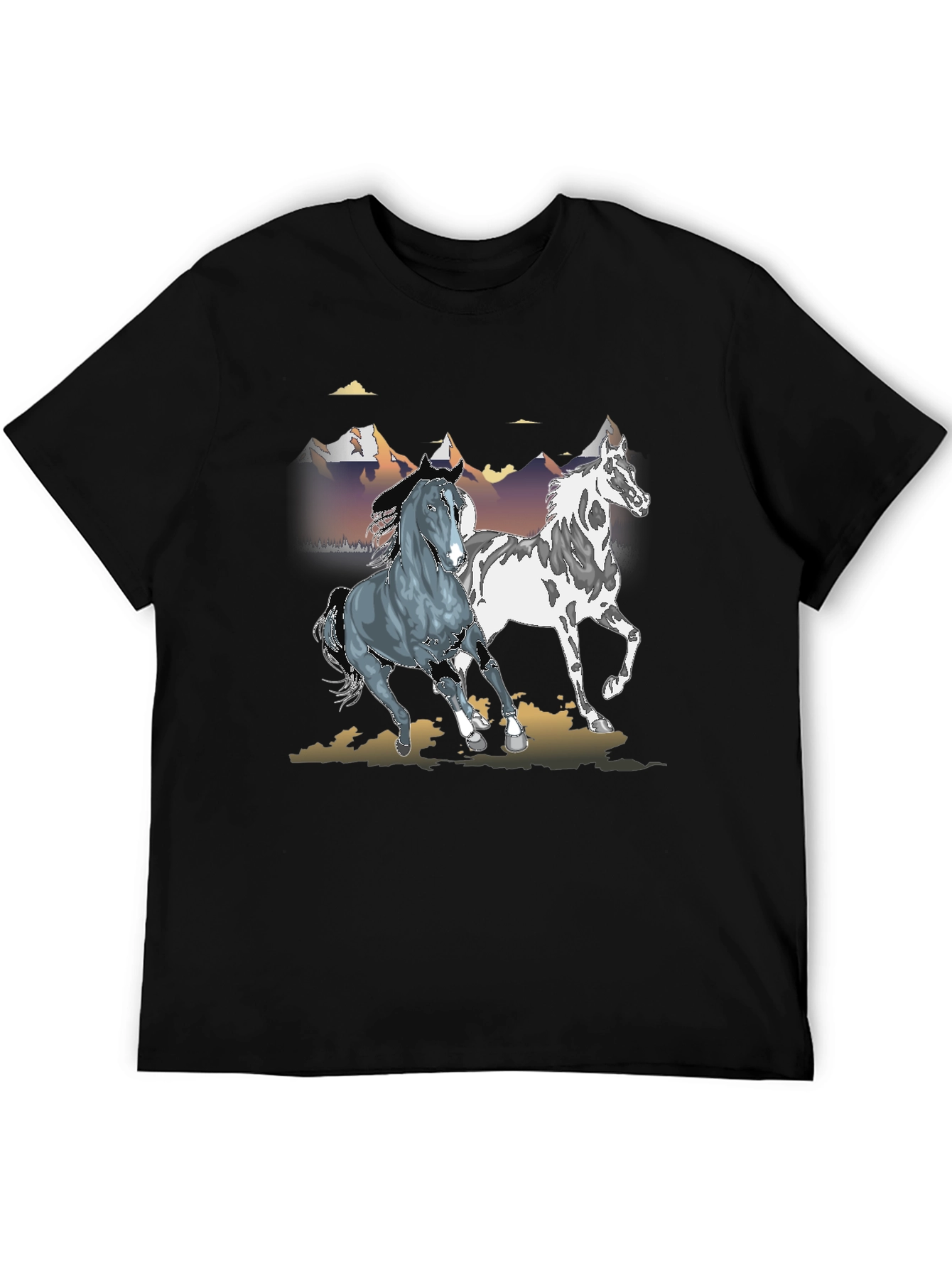 Horse Graphic Black T-Shirt