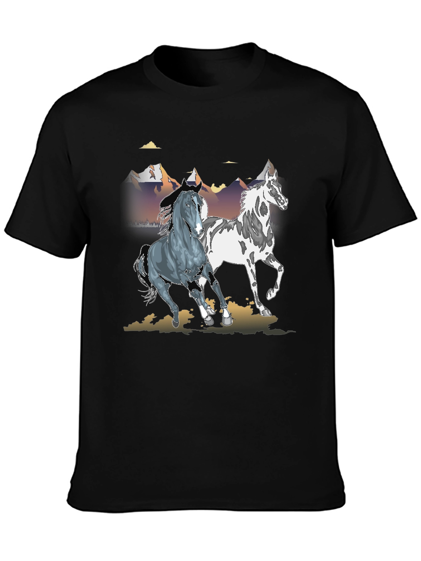 Horse Graphic Black T-Shirt