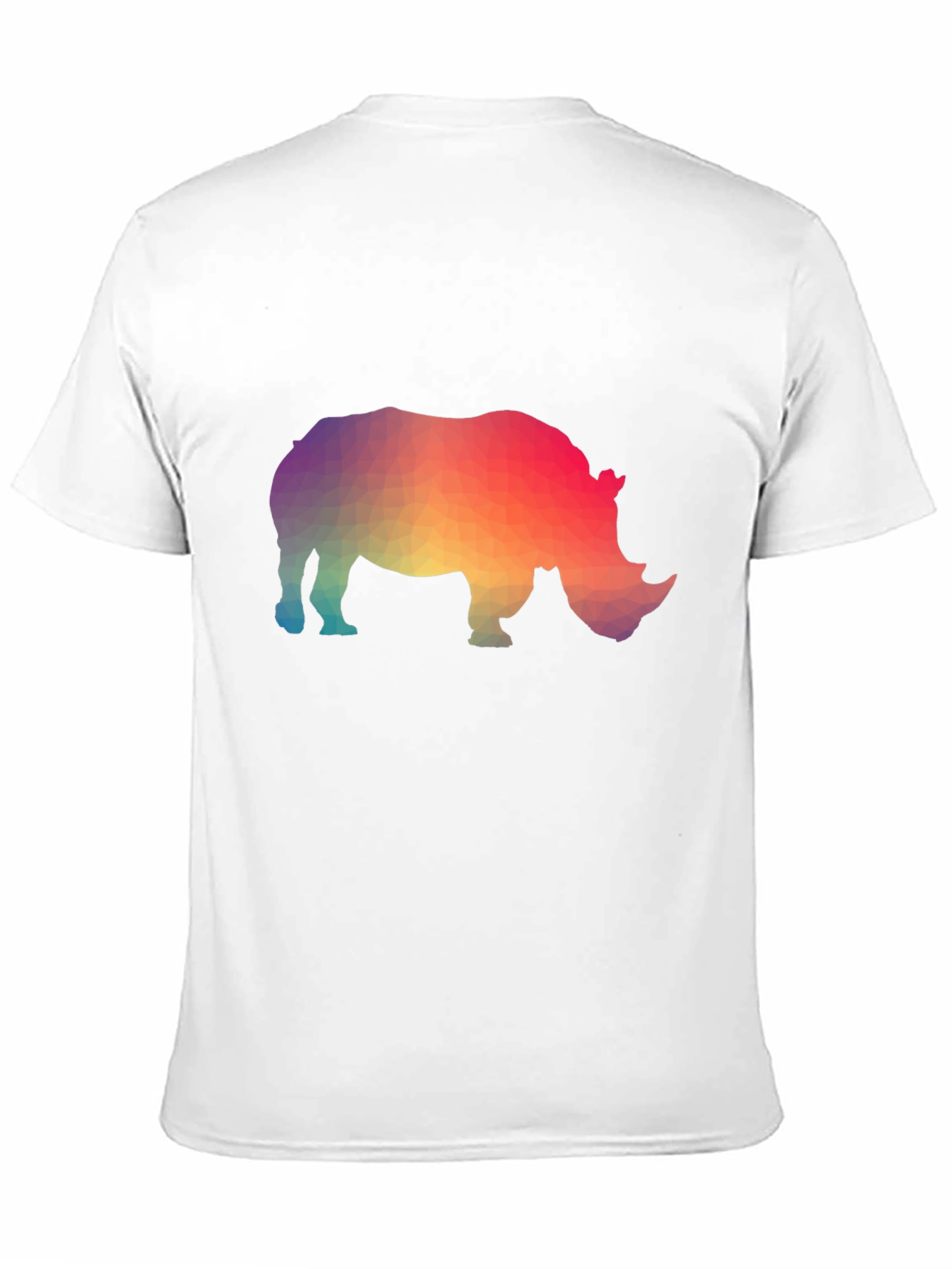 Geometric Rhino Graphic T-Shirt - Trendy Animal Tee