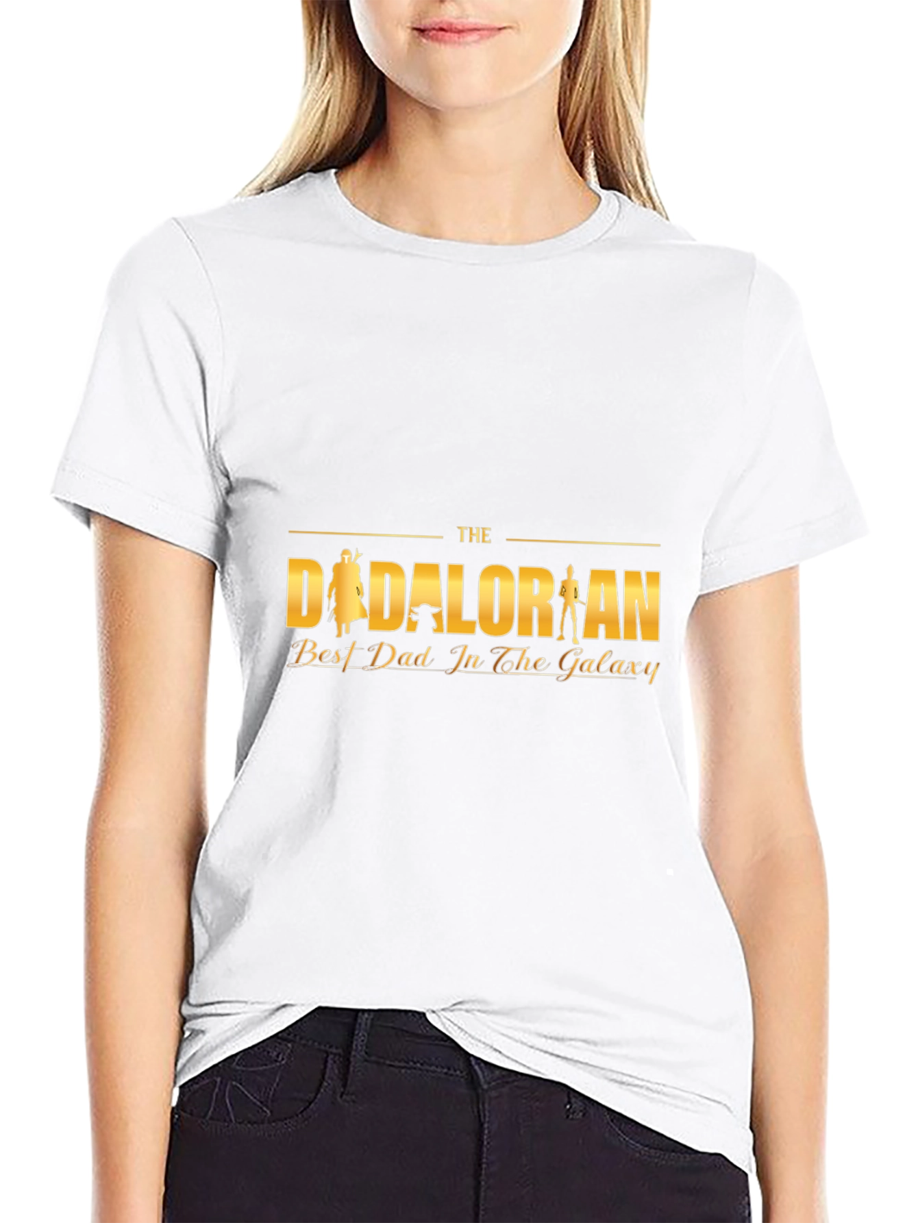 Dadalorian Best Dad in the Galaxy Black T-Shirt