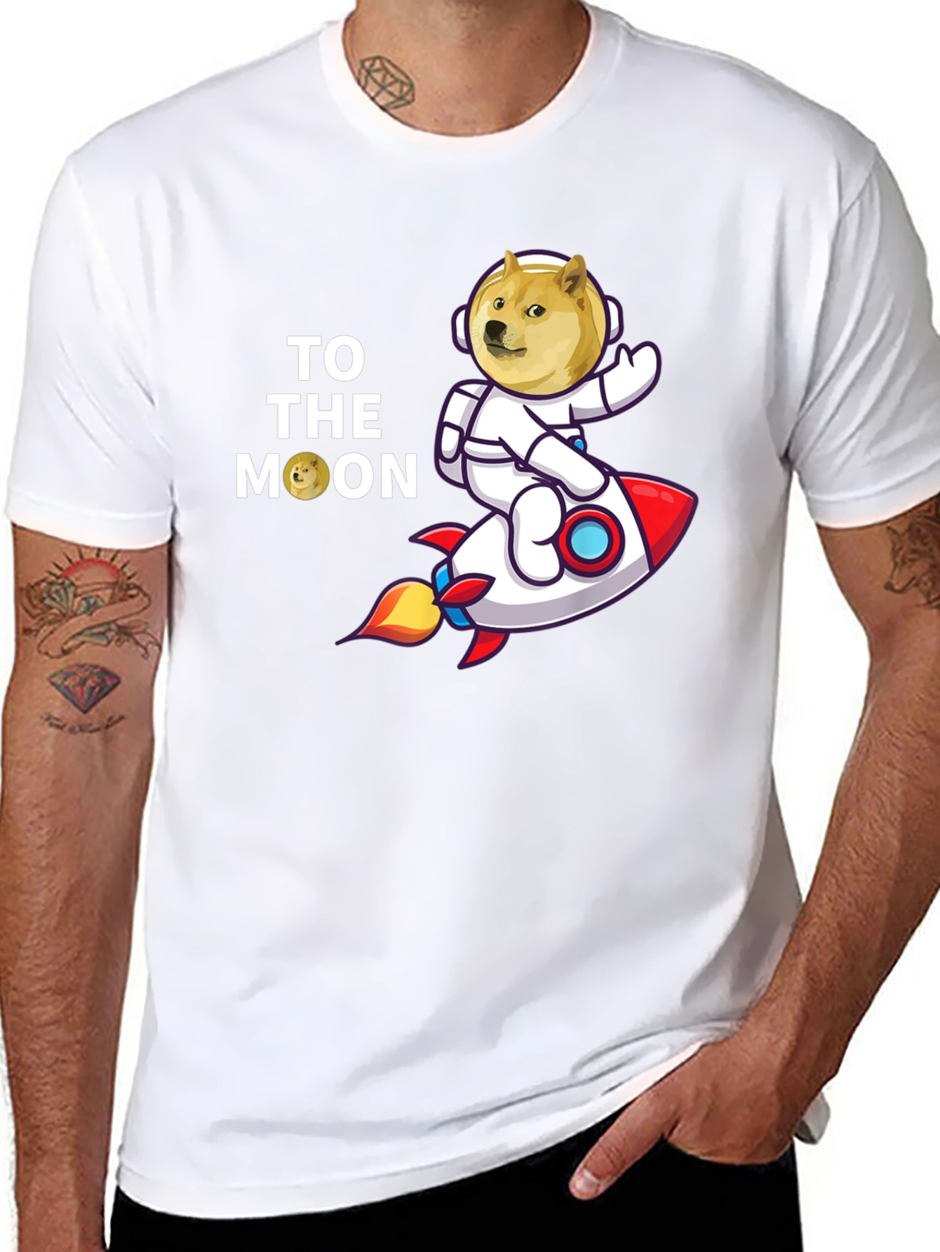 Doge To The Moon T-Shirt – Funny Crypto Meme Graphic Tee