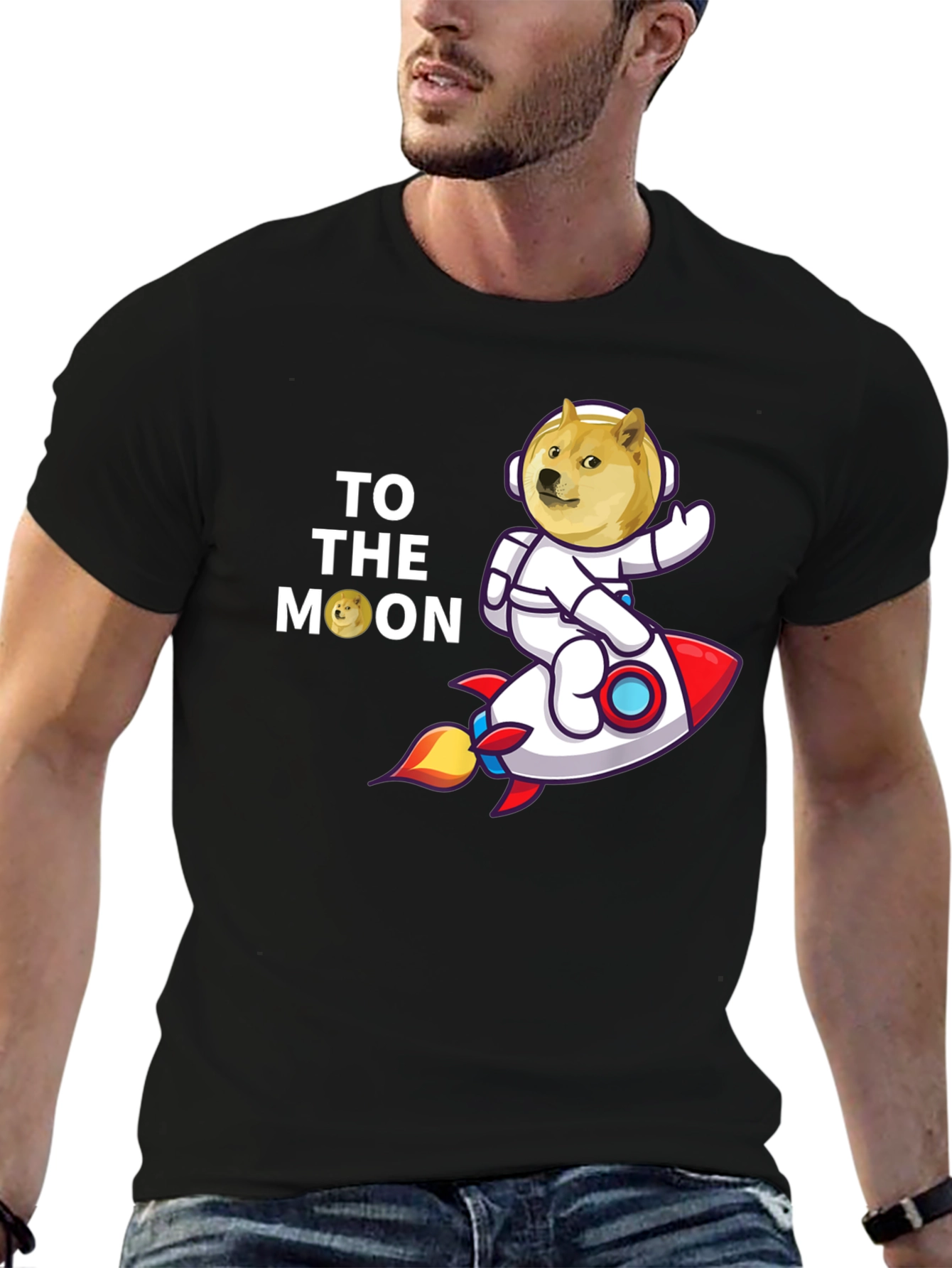 Doge To The Moon T-Shirt – Funny Crypto Meme Graphic Tee